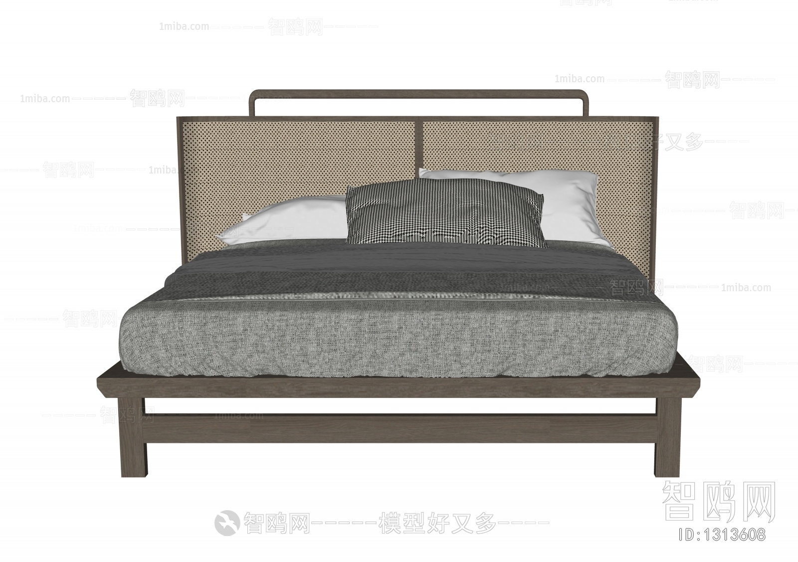 Wabi-sabi Style Double Bed