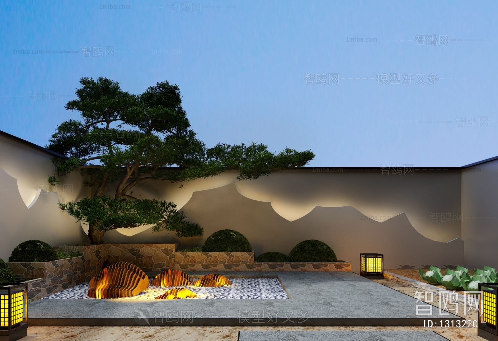 New Chinese Style Courtyard/landscape