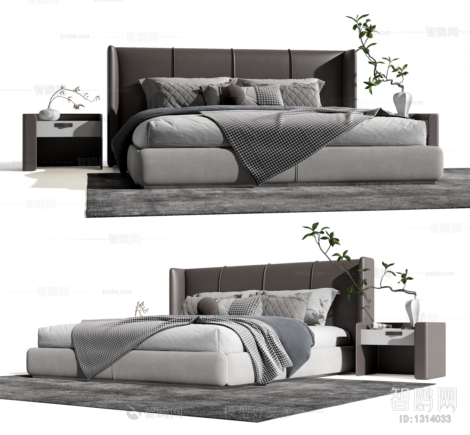 New Chinese Style Double Bed