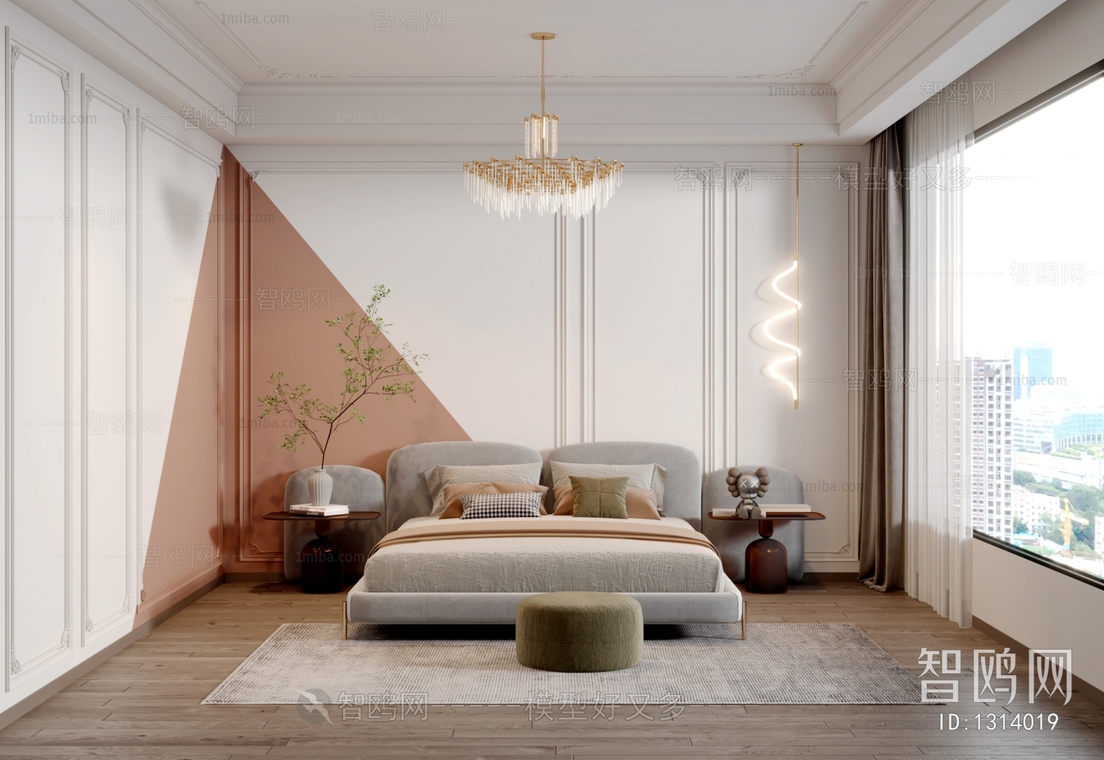 Modern French Style Nordic Style Bedroom