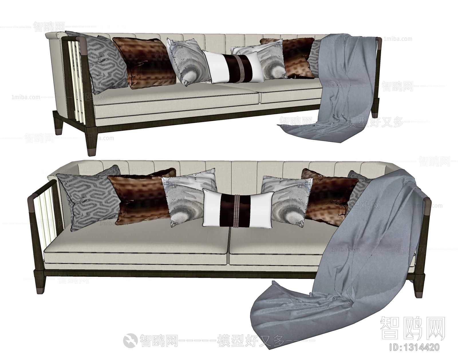 New Chinese Style A Sofa For Two