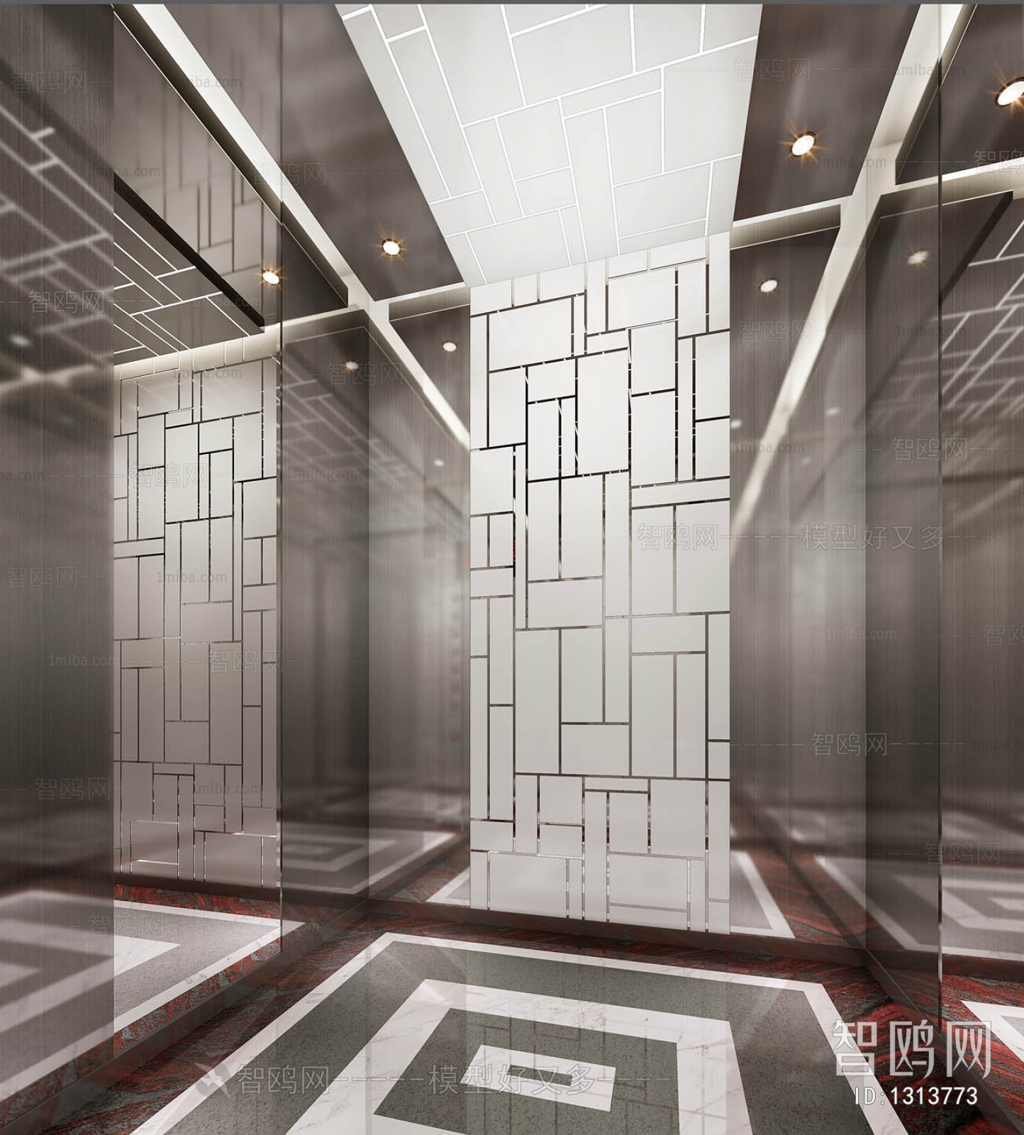 Modern Office Elevator Hall