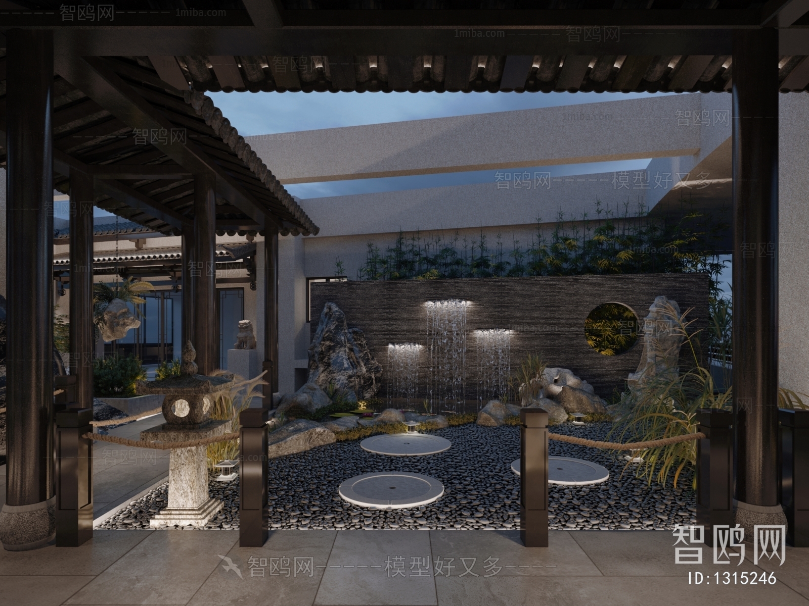 New Chinese Style Courtyard/landscape