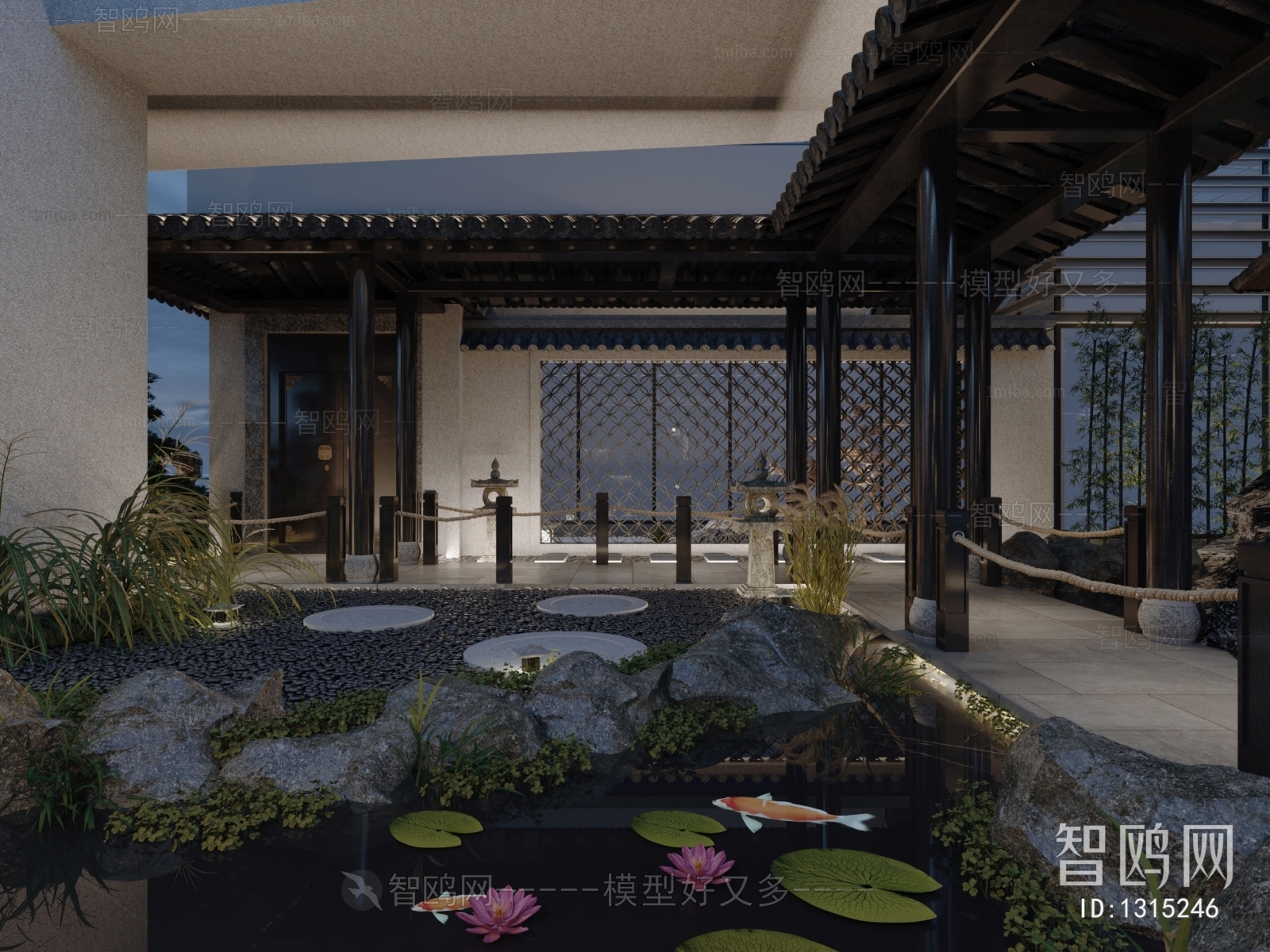 New Chinese Style Courtyard/landscape