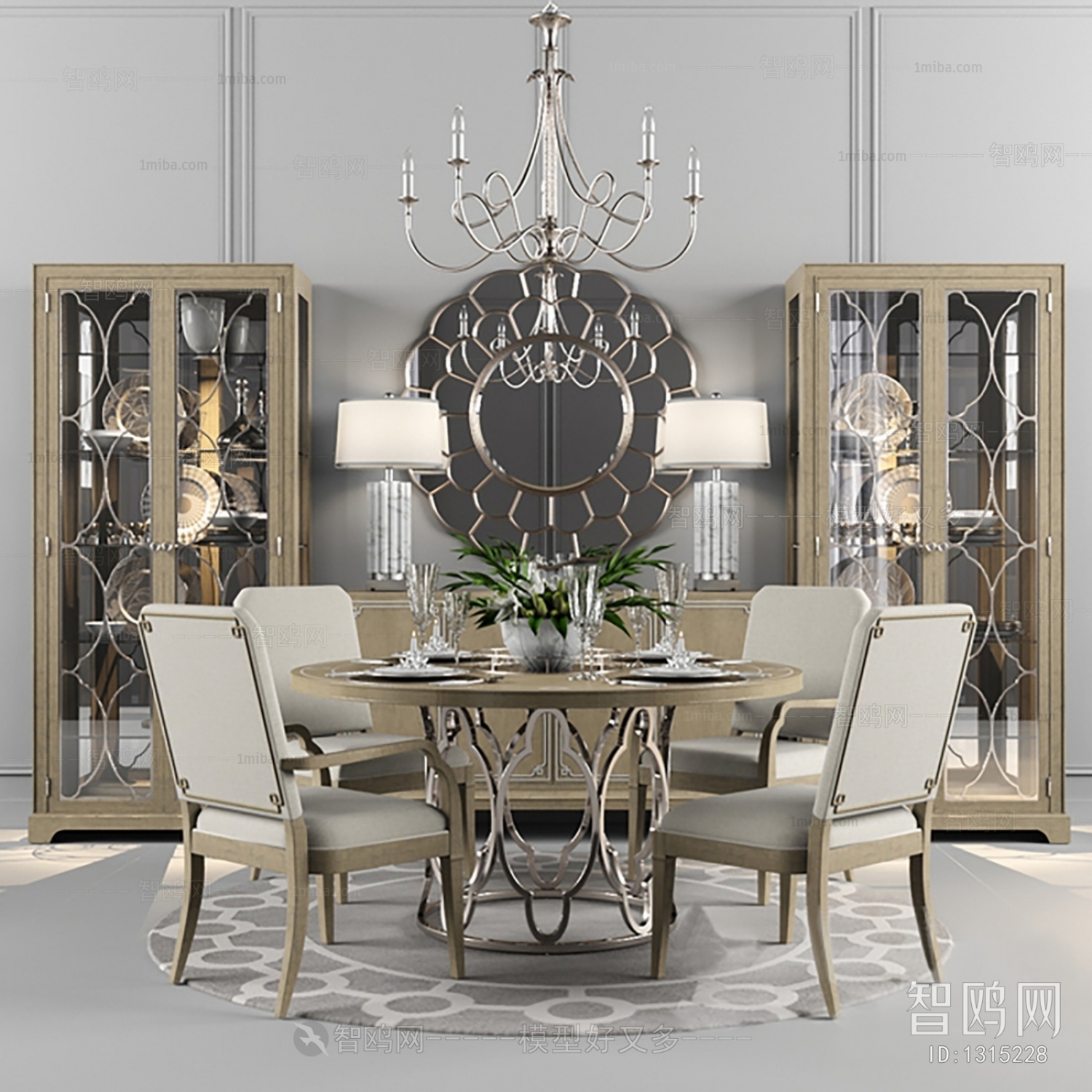 European Style Dining Table And Chairs