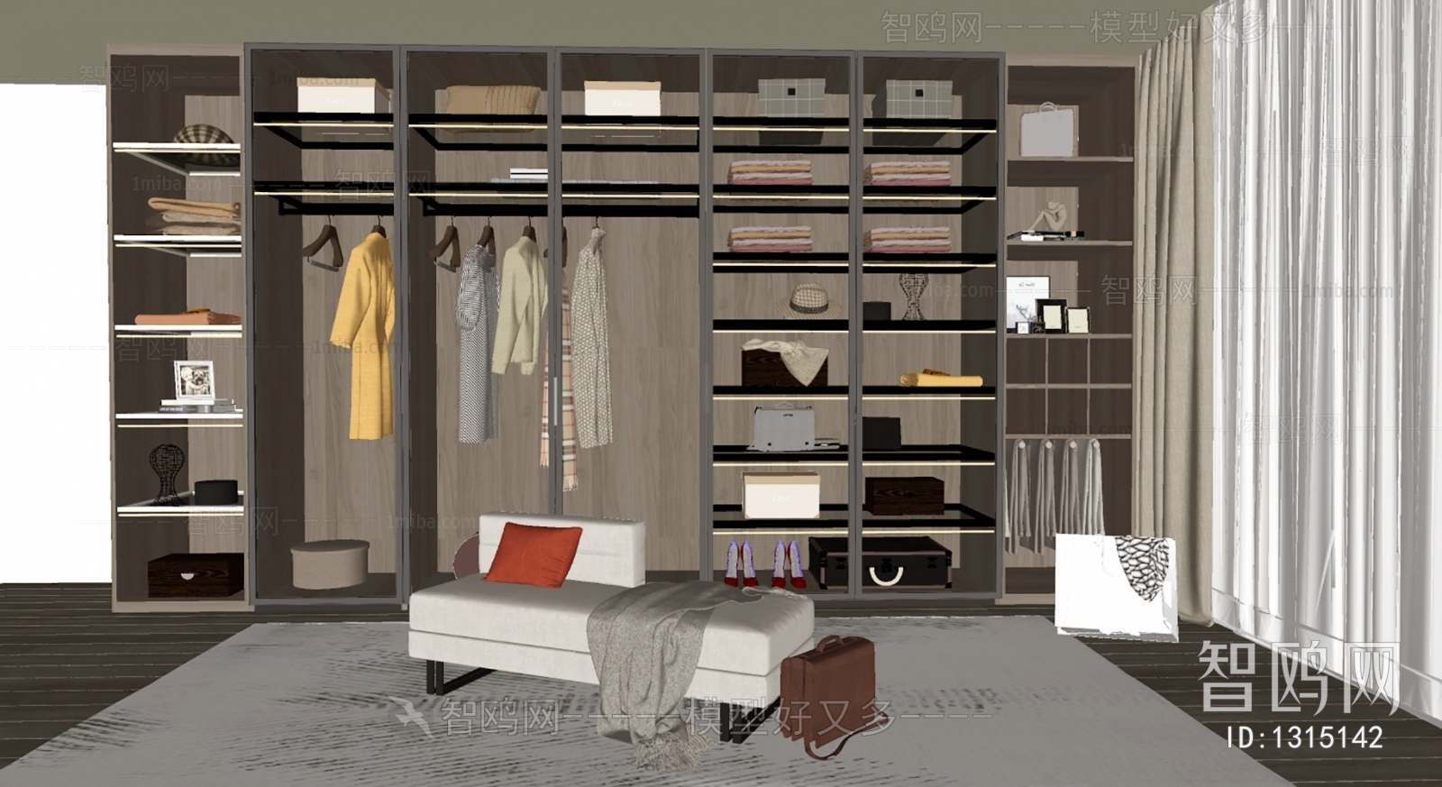 Modern Clothes Storage Area