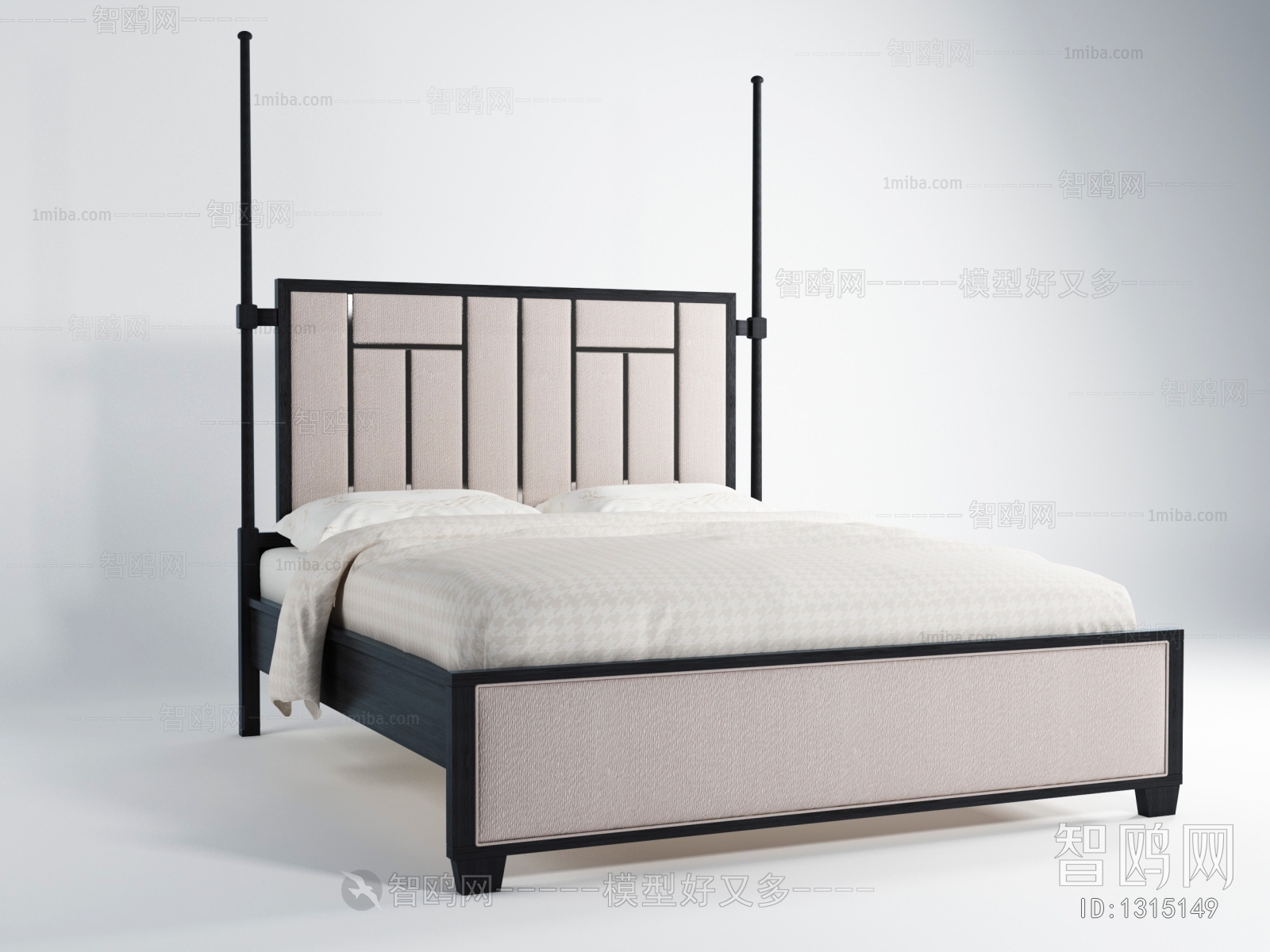 New Chinese Style Double Bed