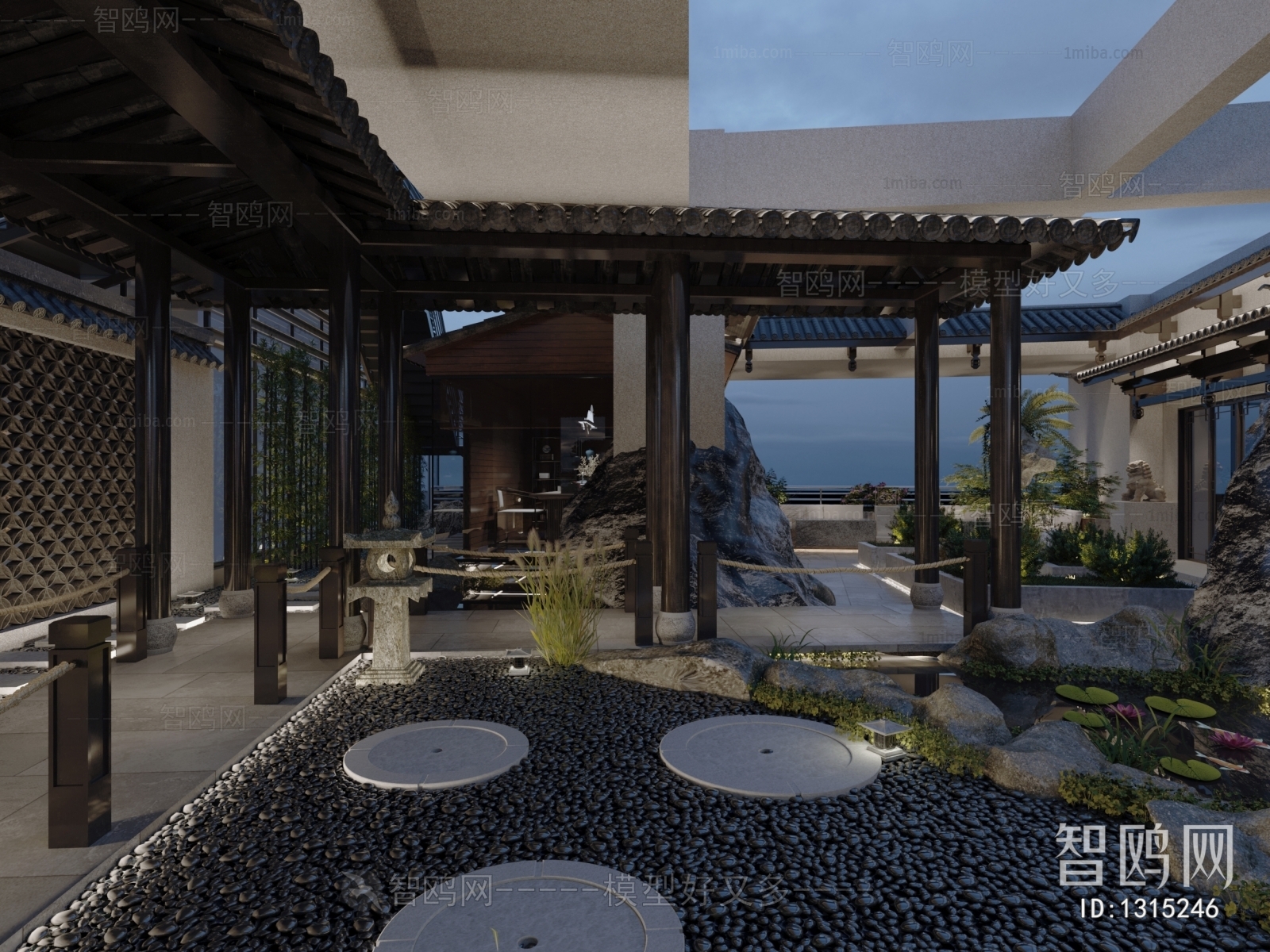 New Chinese Style Courtyard/landscape