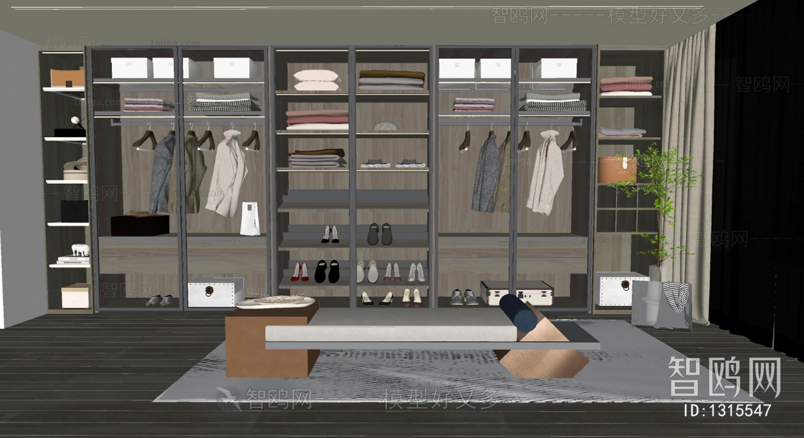 Modern Clothes Storage Area