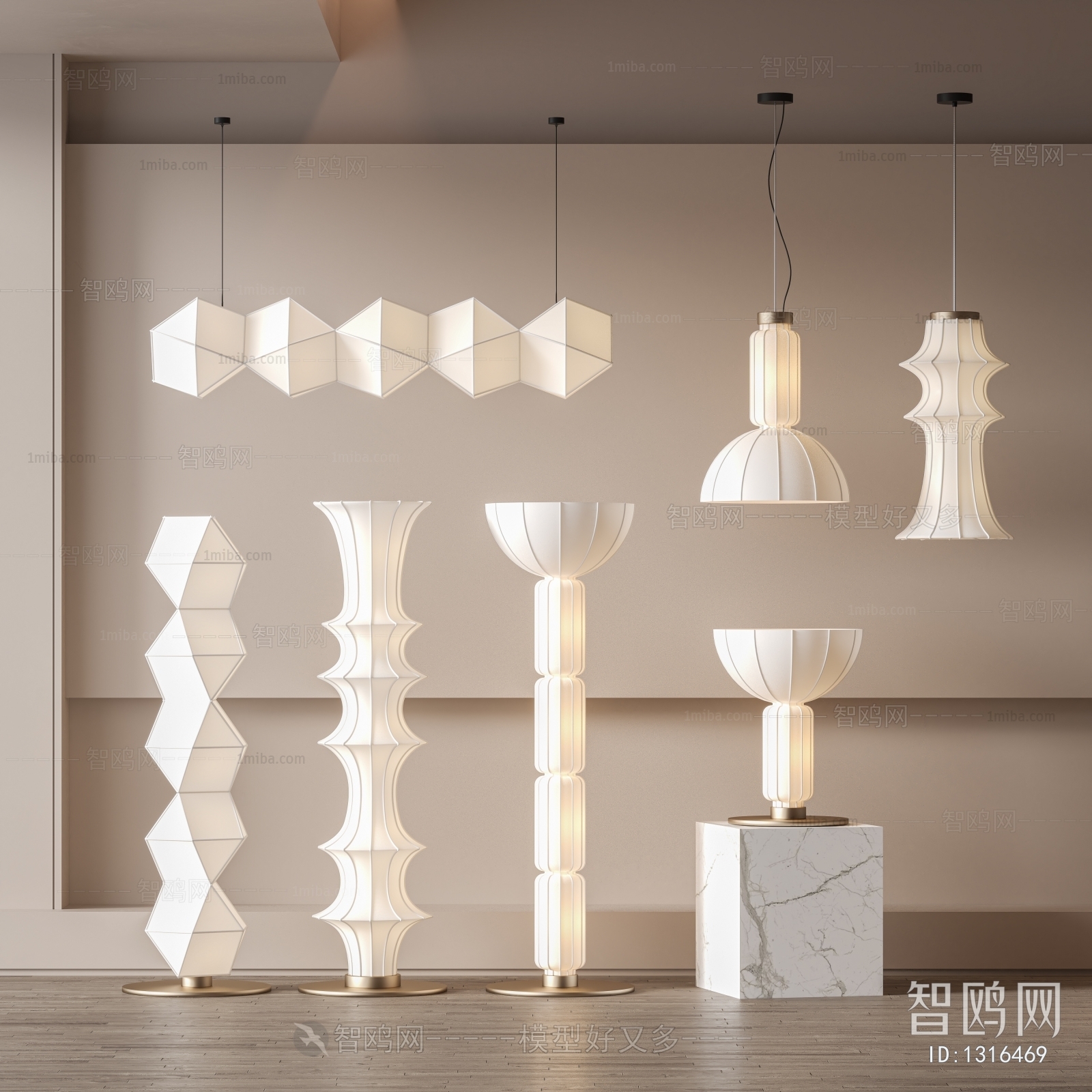 Modern Wabi-sabi Style Floor Lamp