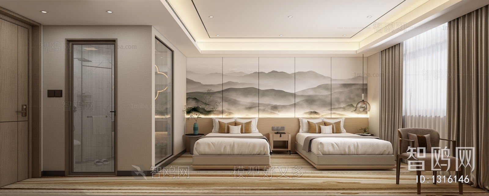 New Chinese Style Guest Room