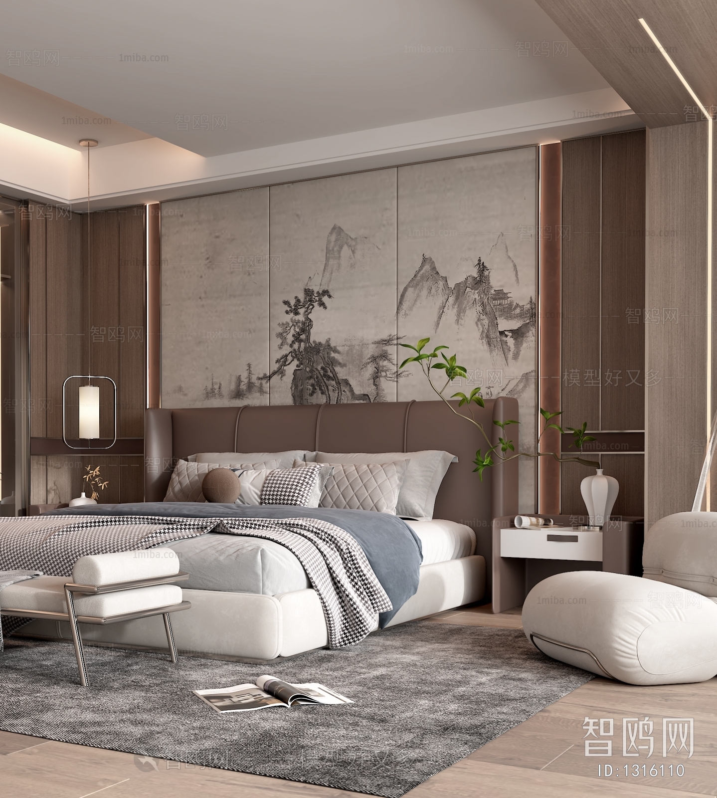 New Chinese Style Bedroom