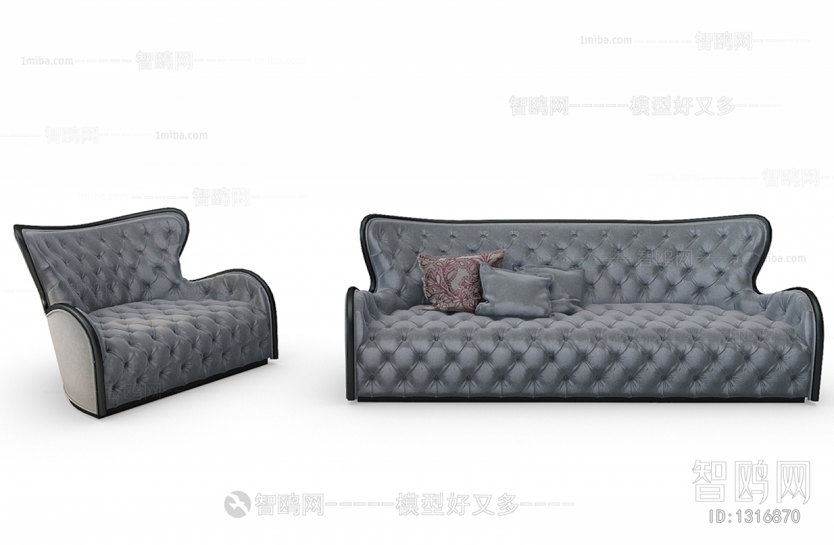 Simple European Style Multi Person Sofa