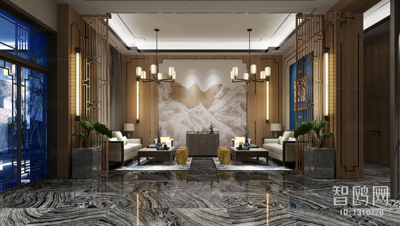 New Chinese Style Lobby Hall