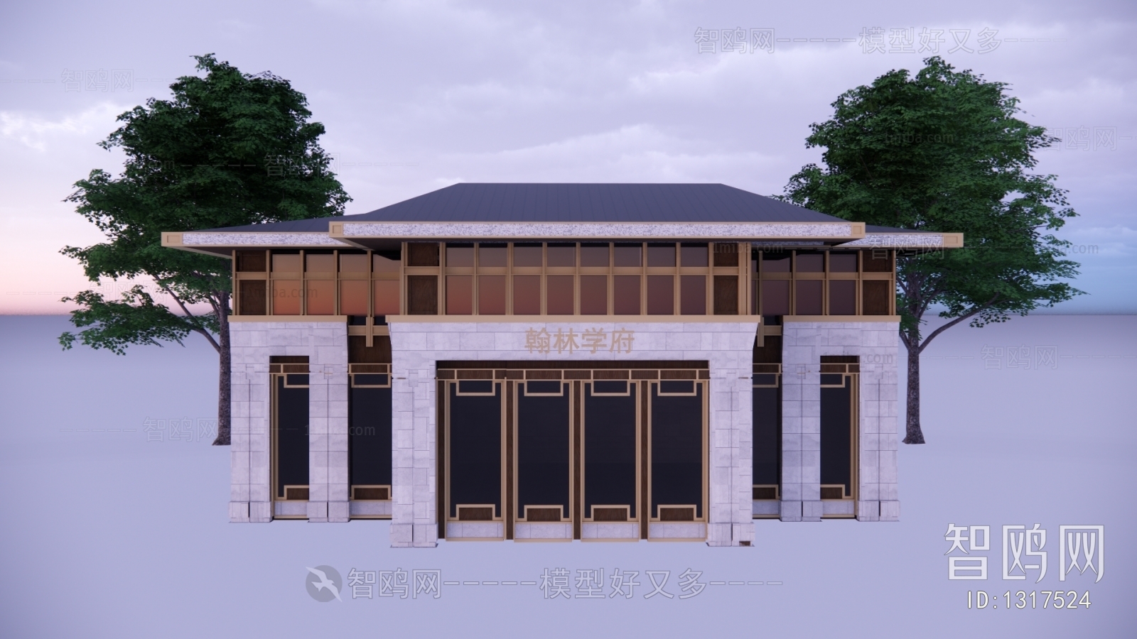 New Chinese Style Villa Appearance