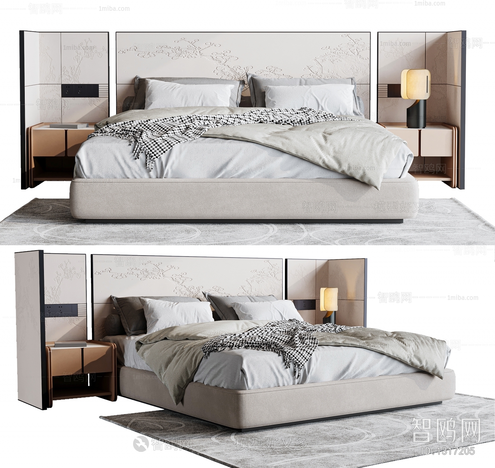 New Chinese Style Double Bed