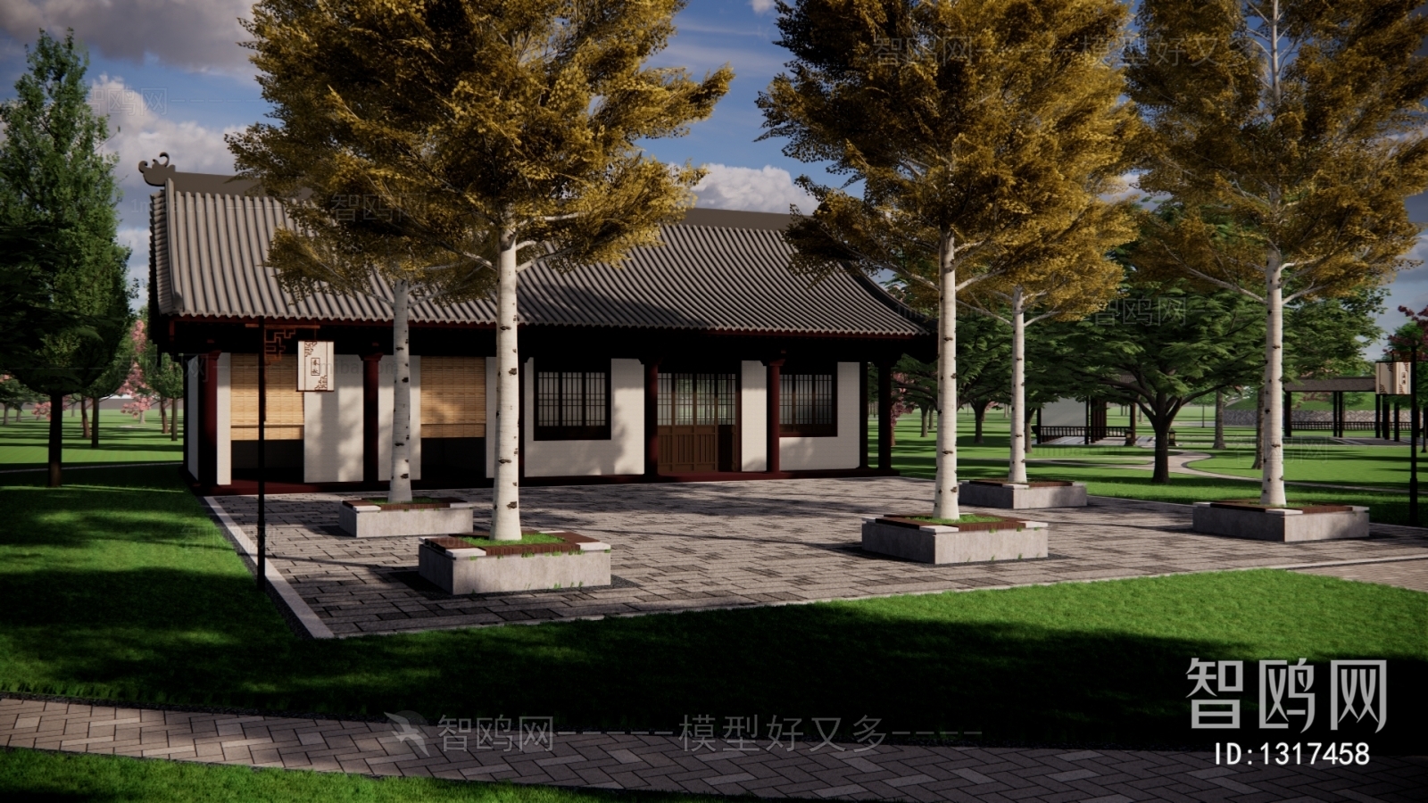 Chinese Style Park Landscape