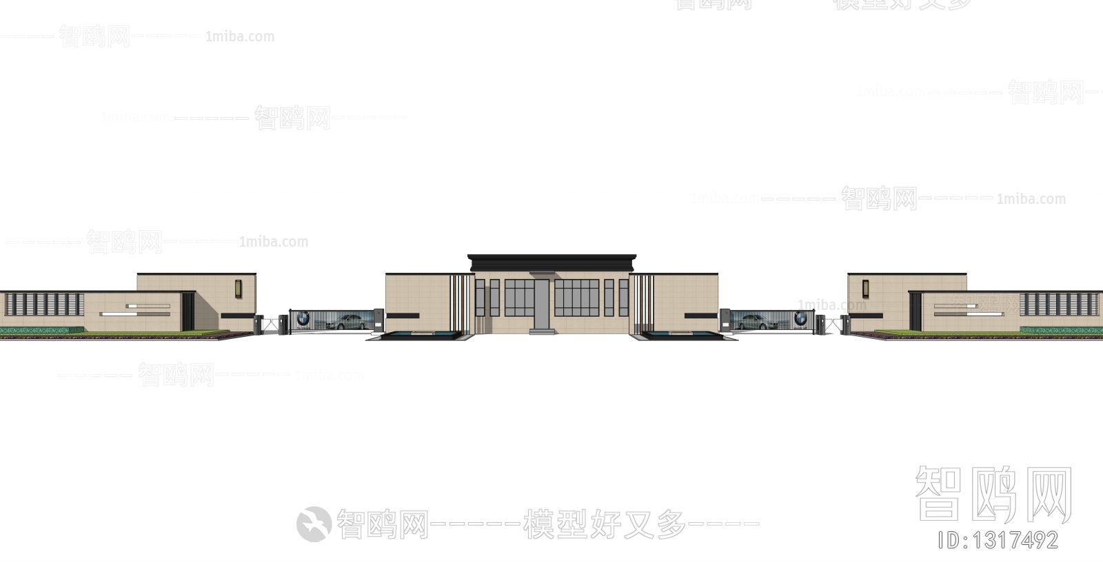 New Chinese Style Building Appearance