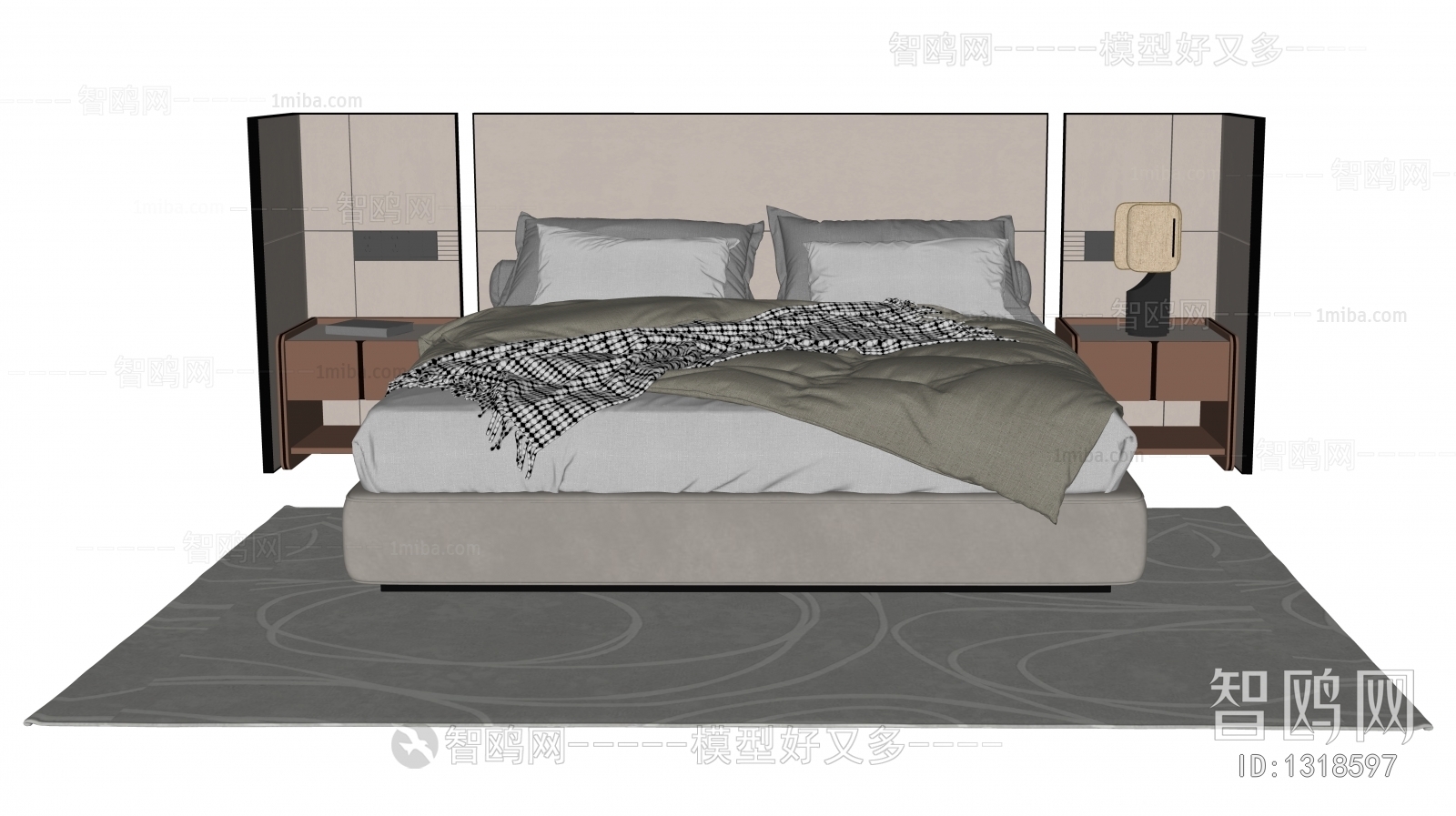 New Chinese Style Double Bed