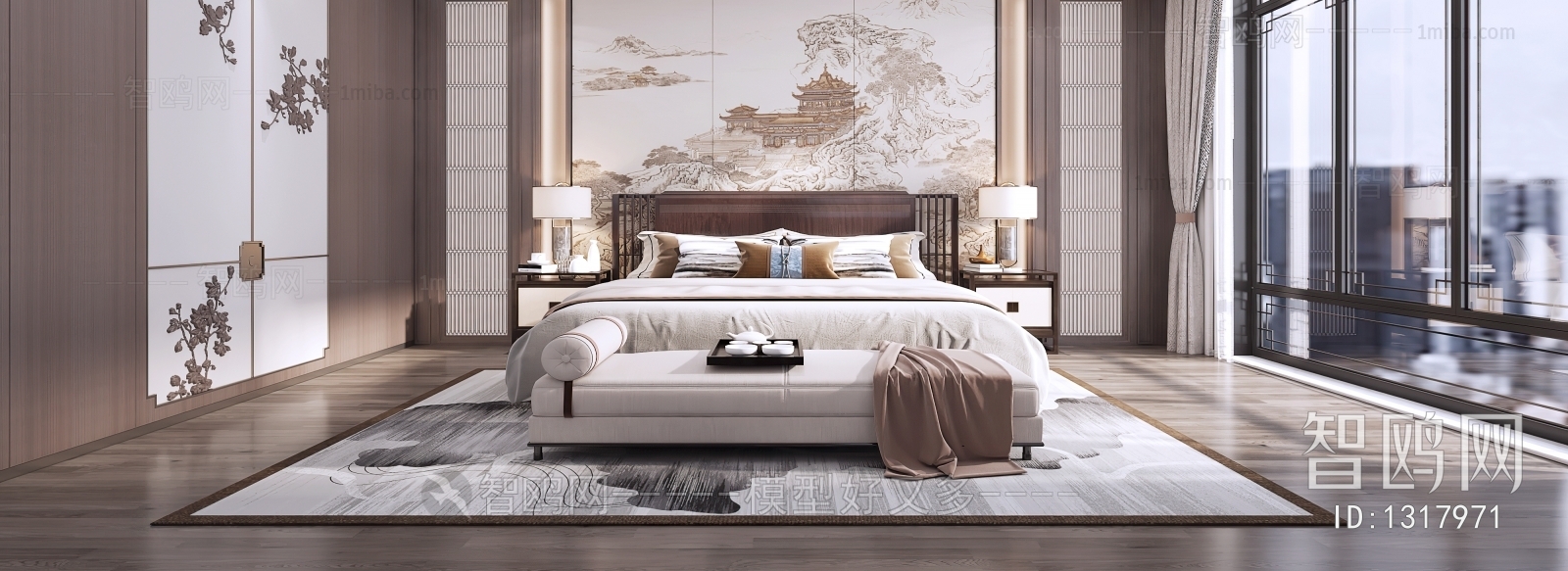 New Chinese Style Bedroom