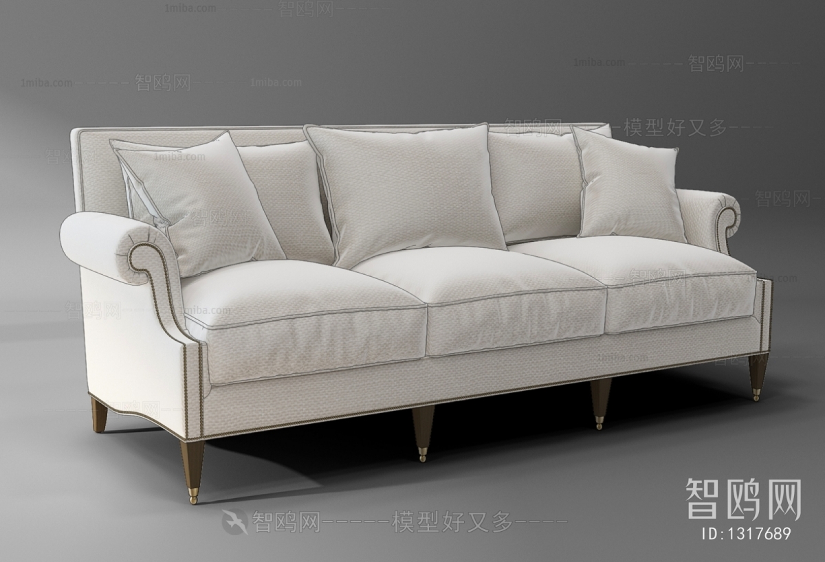 European Style Three-seat Sofa