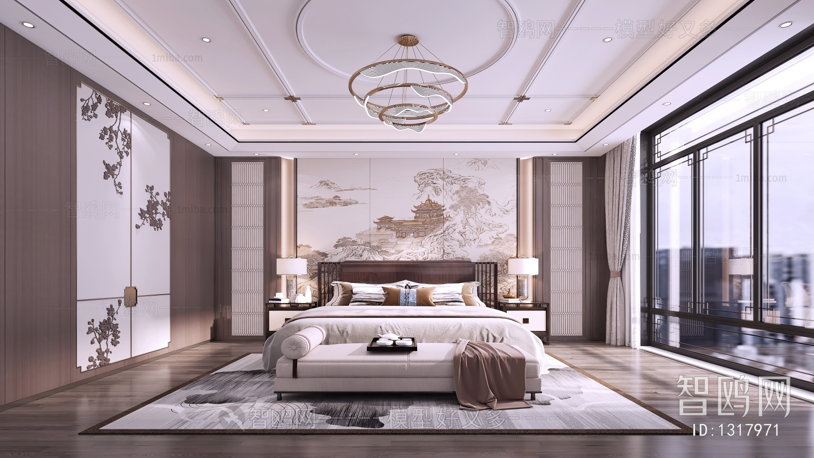 New Chinese Style Bedroom