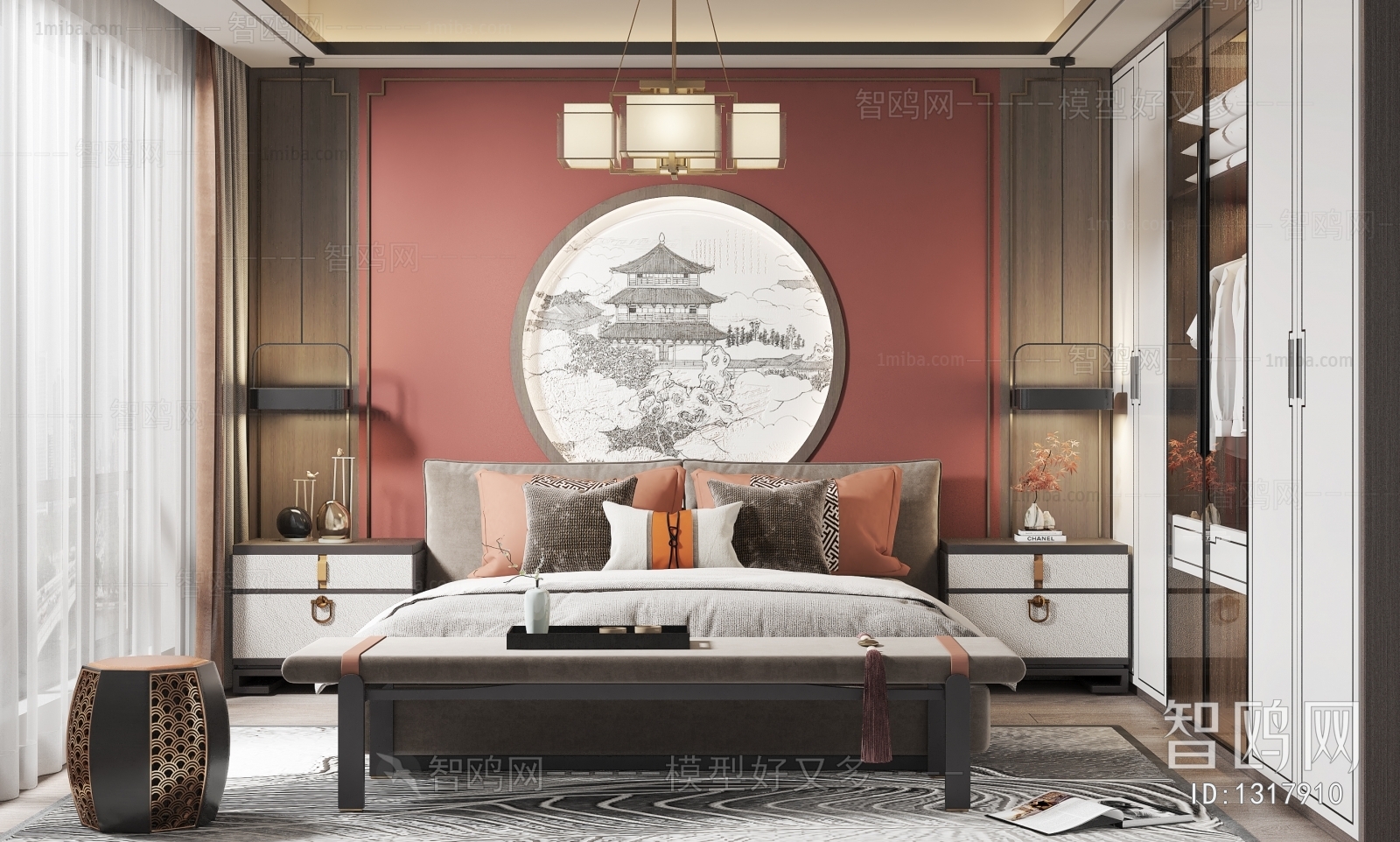 New Chinese Style Bedroom