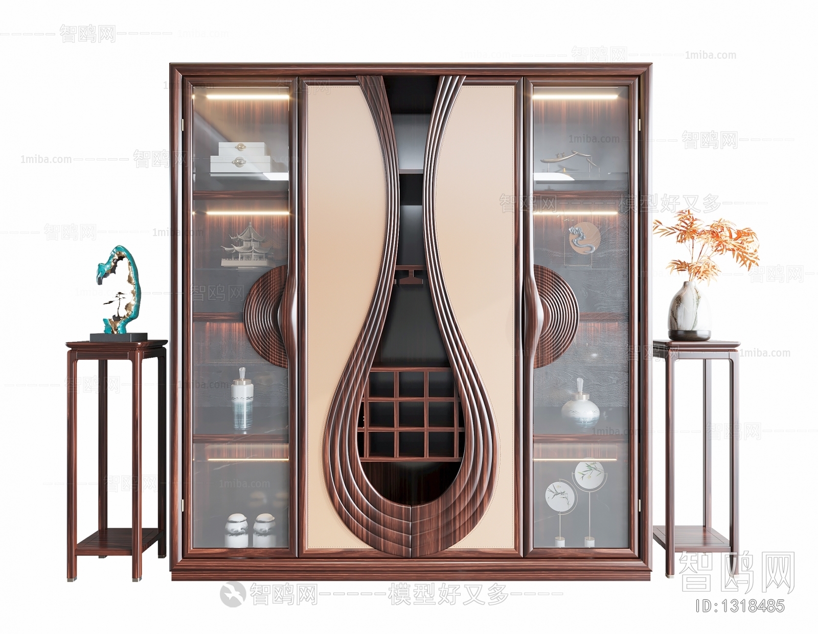 New Chinese Style Wine Cabinet