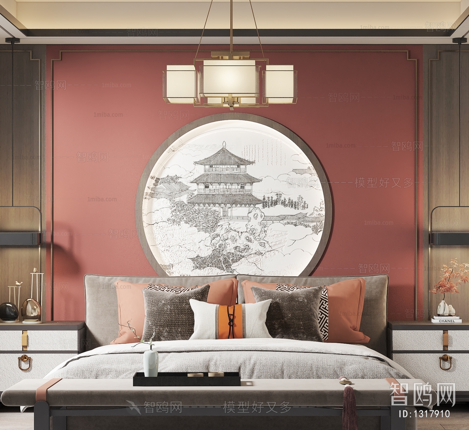 New Chinese Style Bedroom