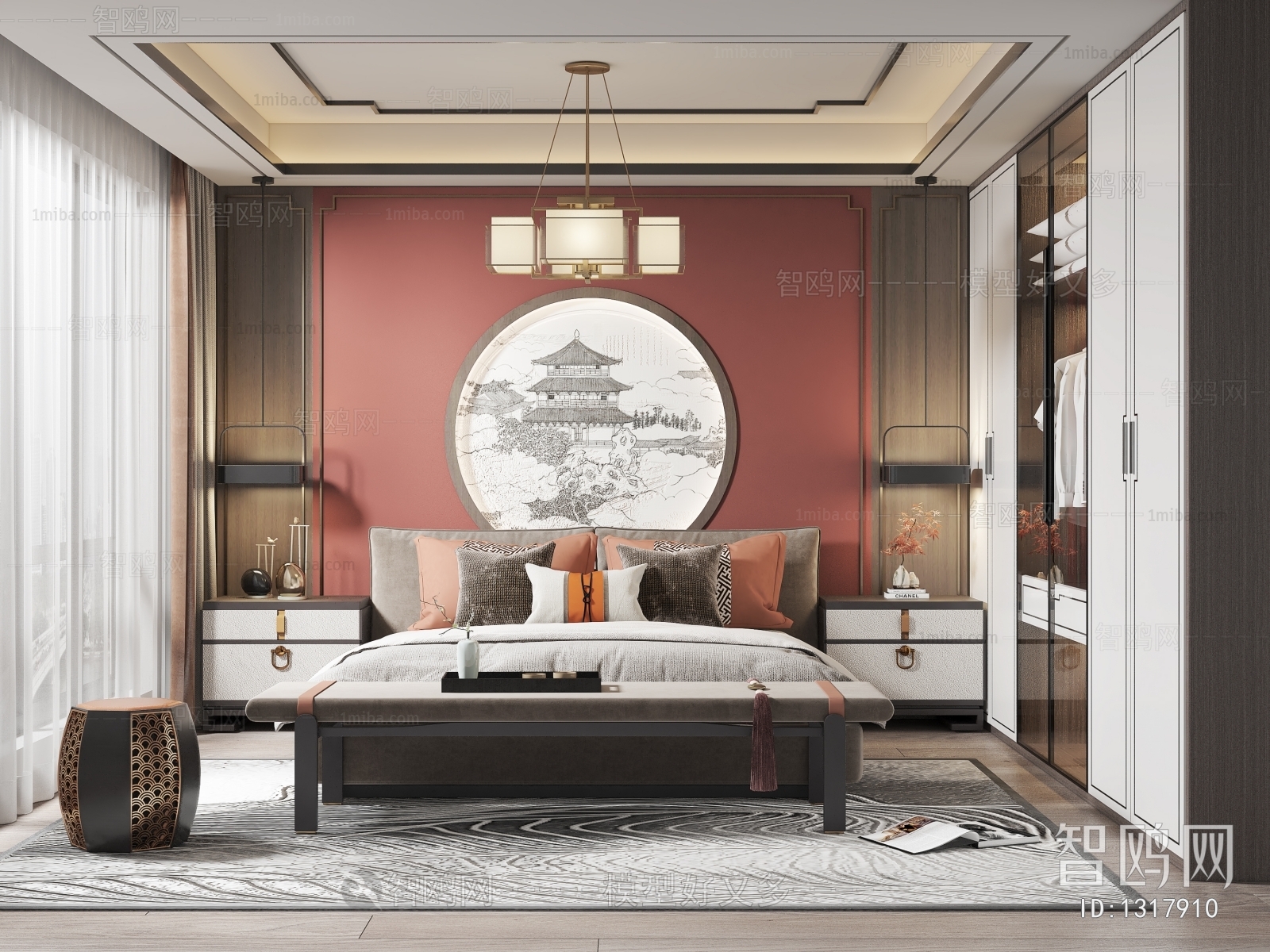 New Chinese Style Bedroom