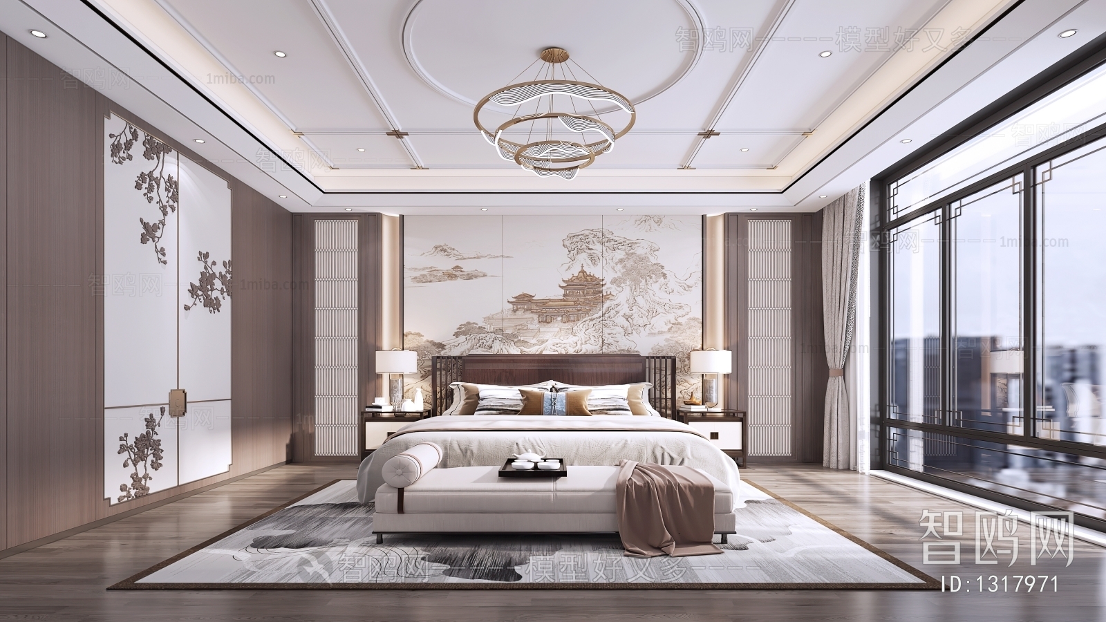 New Chinese Style Bedroom