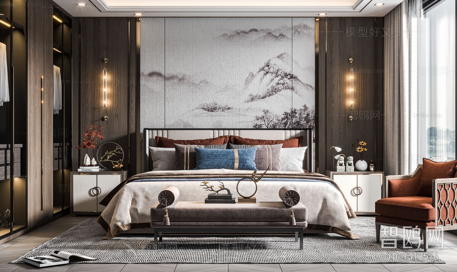 New Chinese Style Bedroom