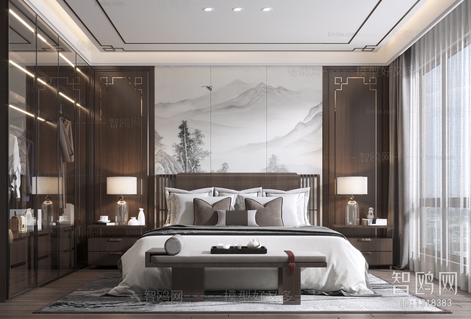 New Chinese Style Bedroom