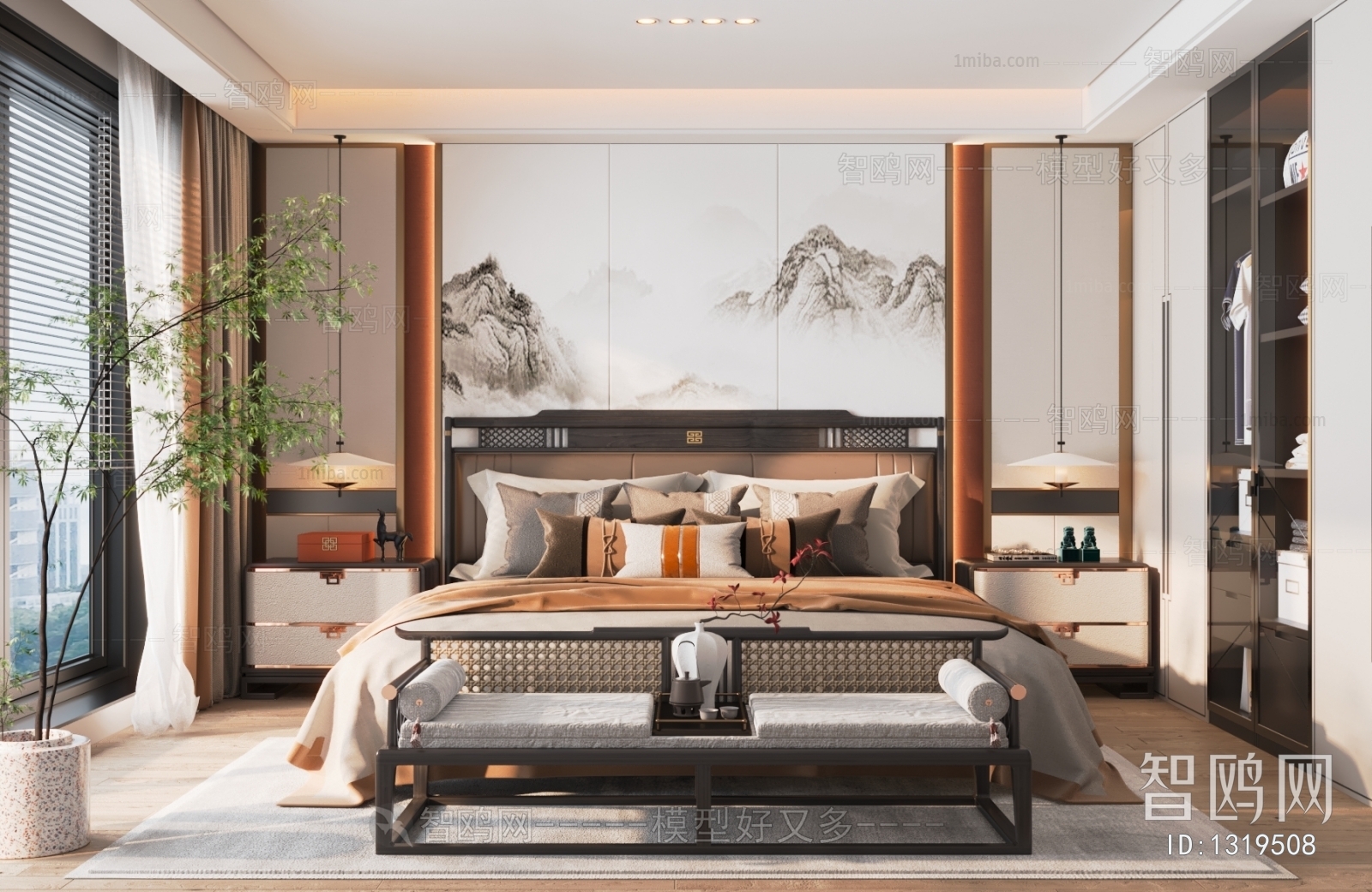 New Chinese Style Bedroom