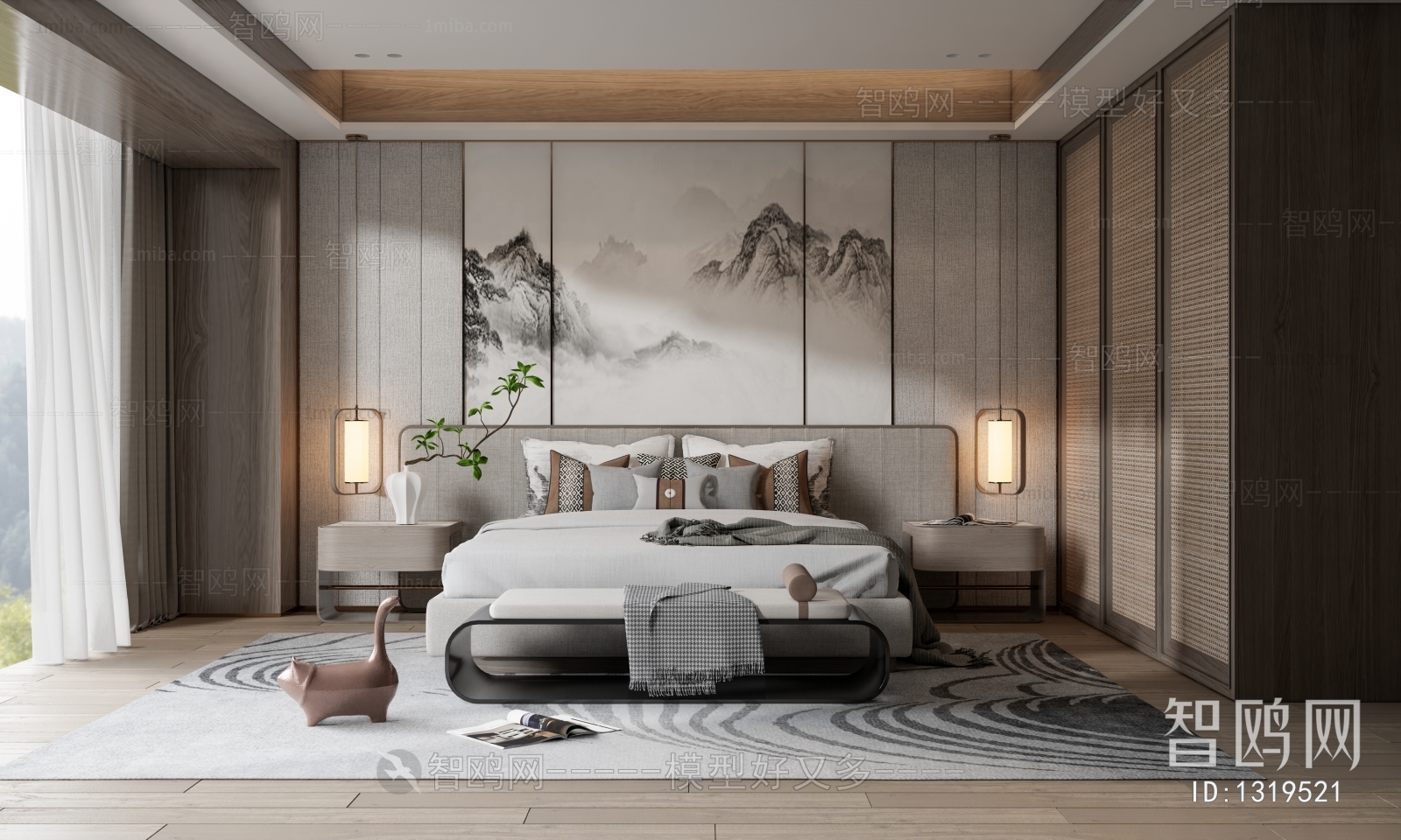 New Chinese Style Bedroom