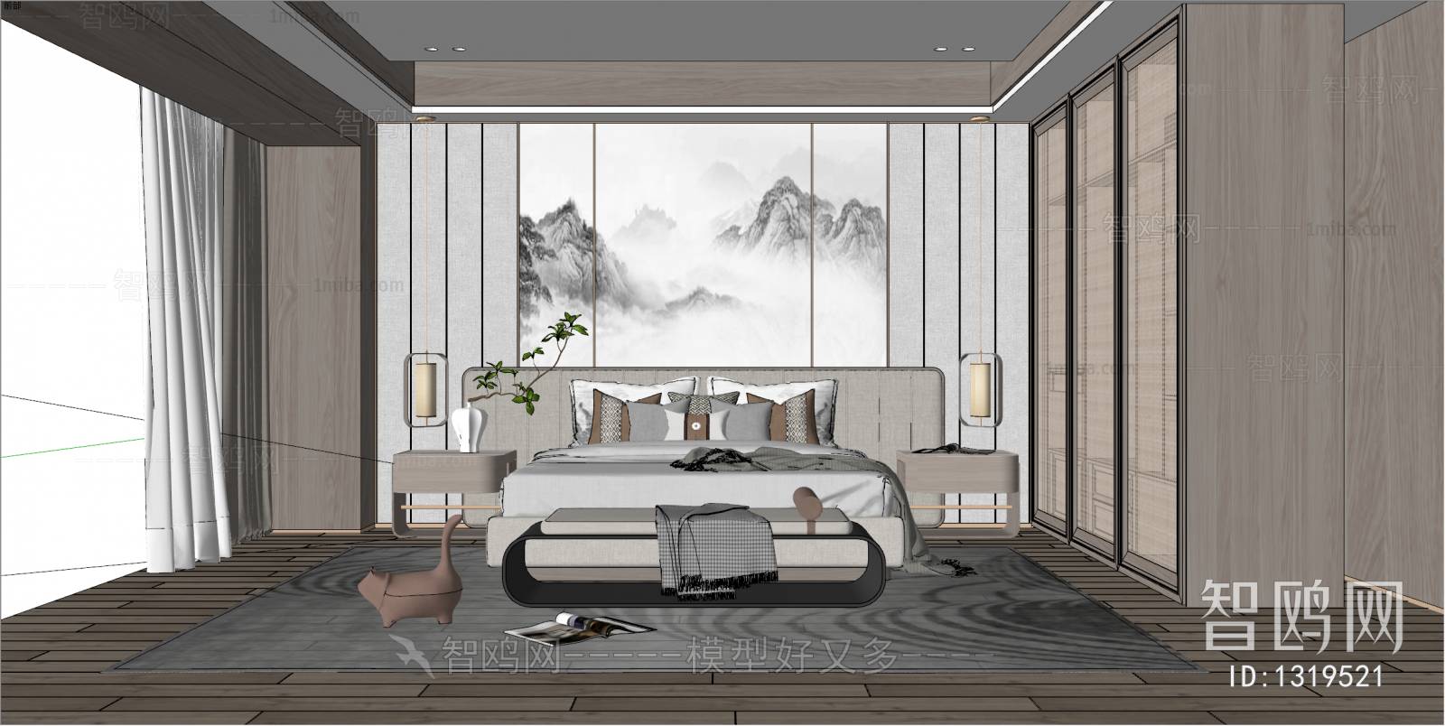 New Chinese Style Bedroom