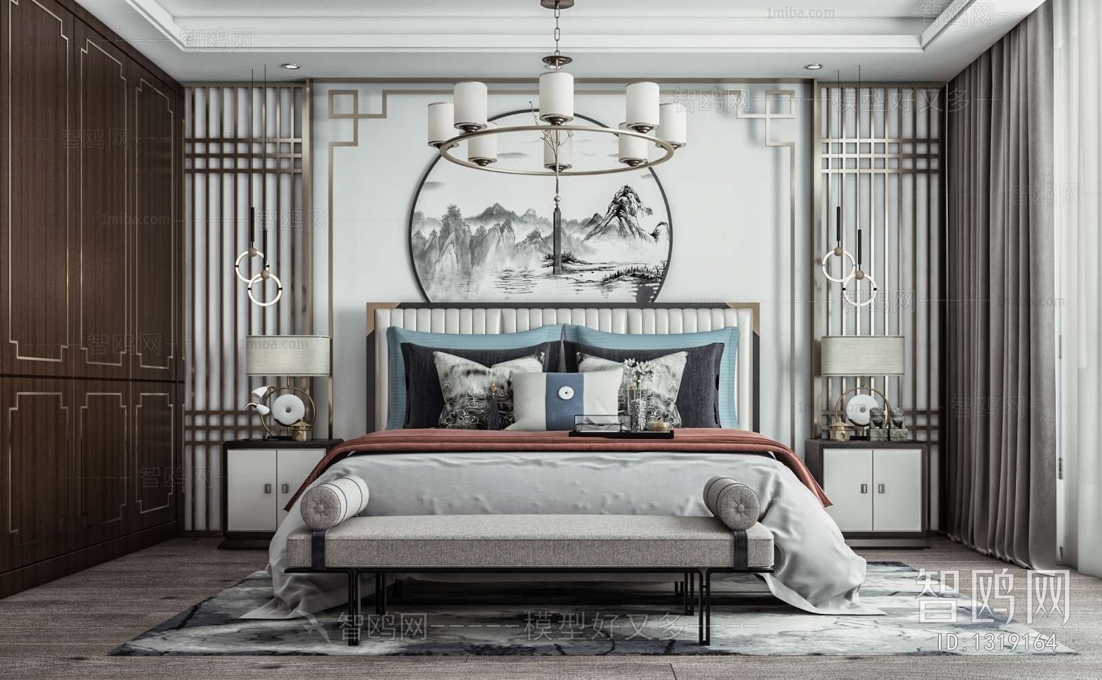 New Chinese Style Bedroom