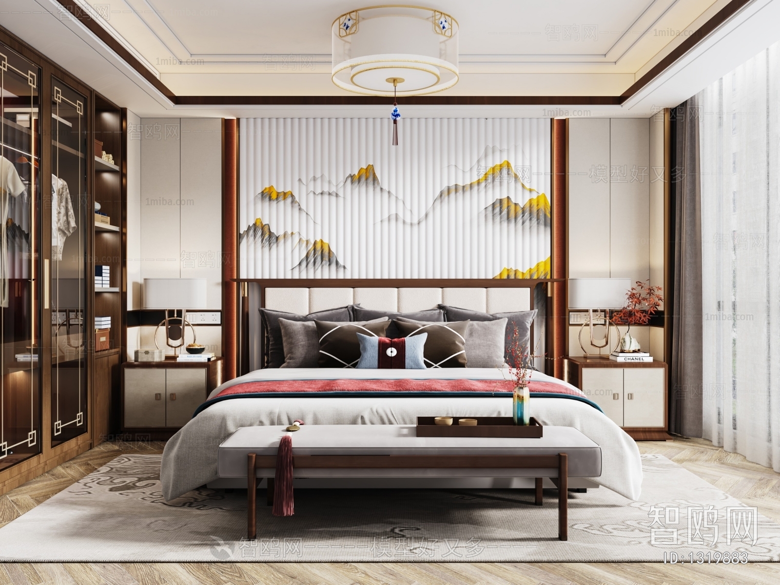 New Chinese Style Bedroom