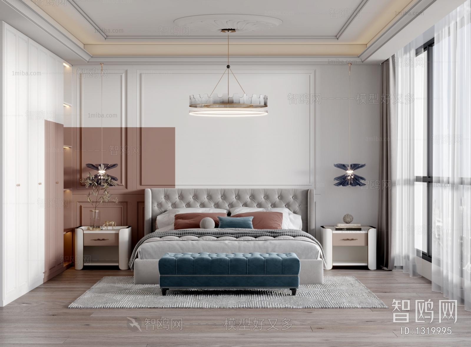 Simple European Style Bedroom