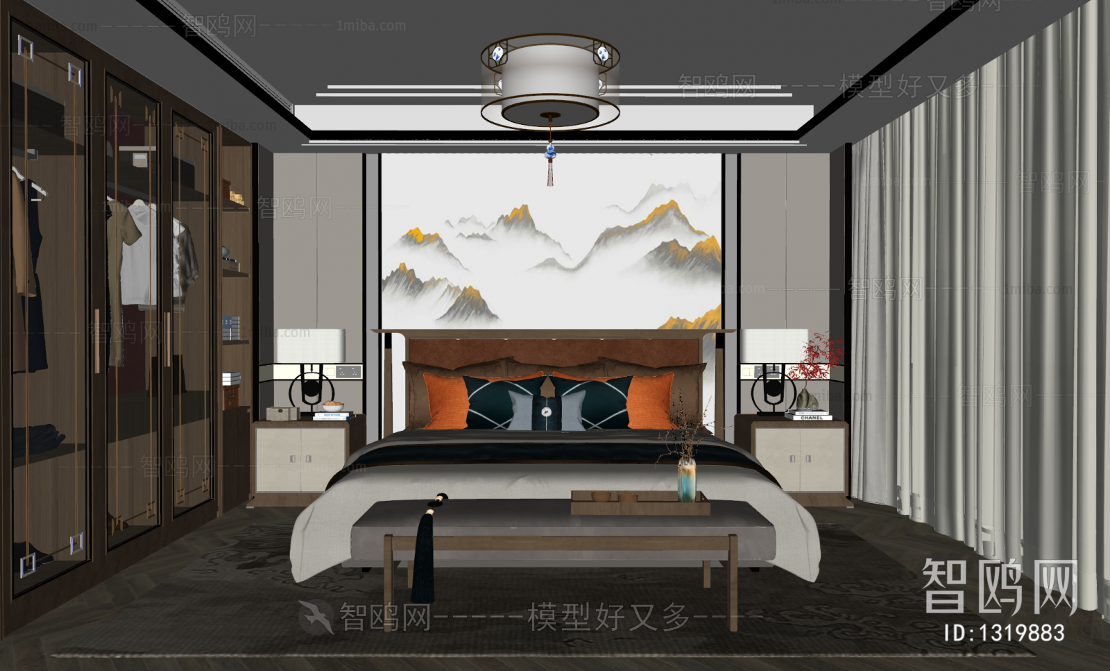 New Chinese Style Bedroom