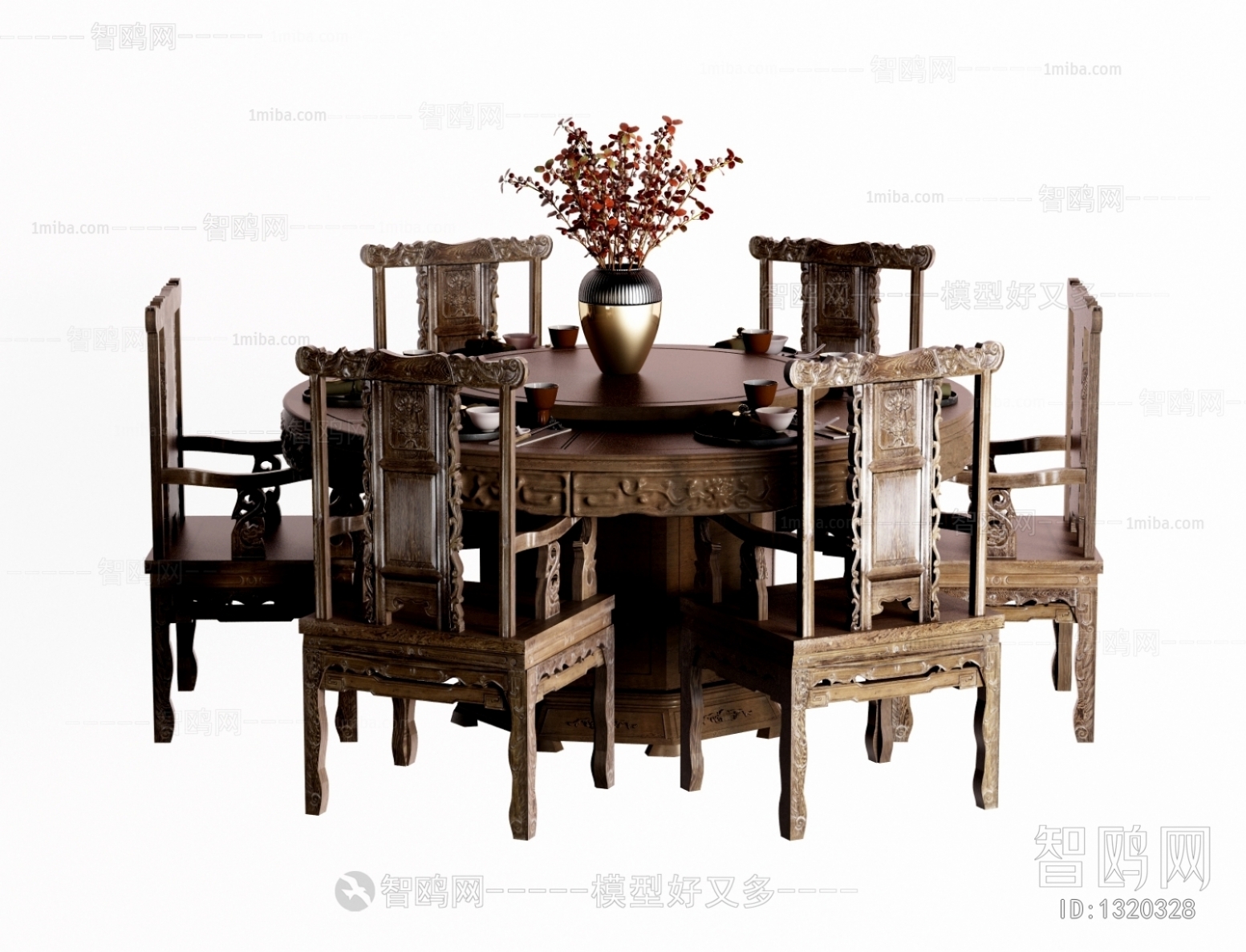 Chinese Style Dining Table And Chairs