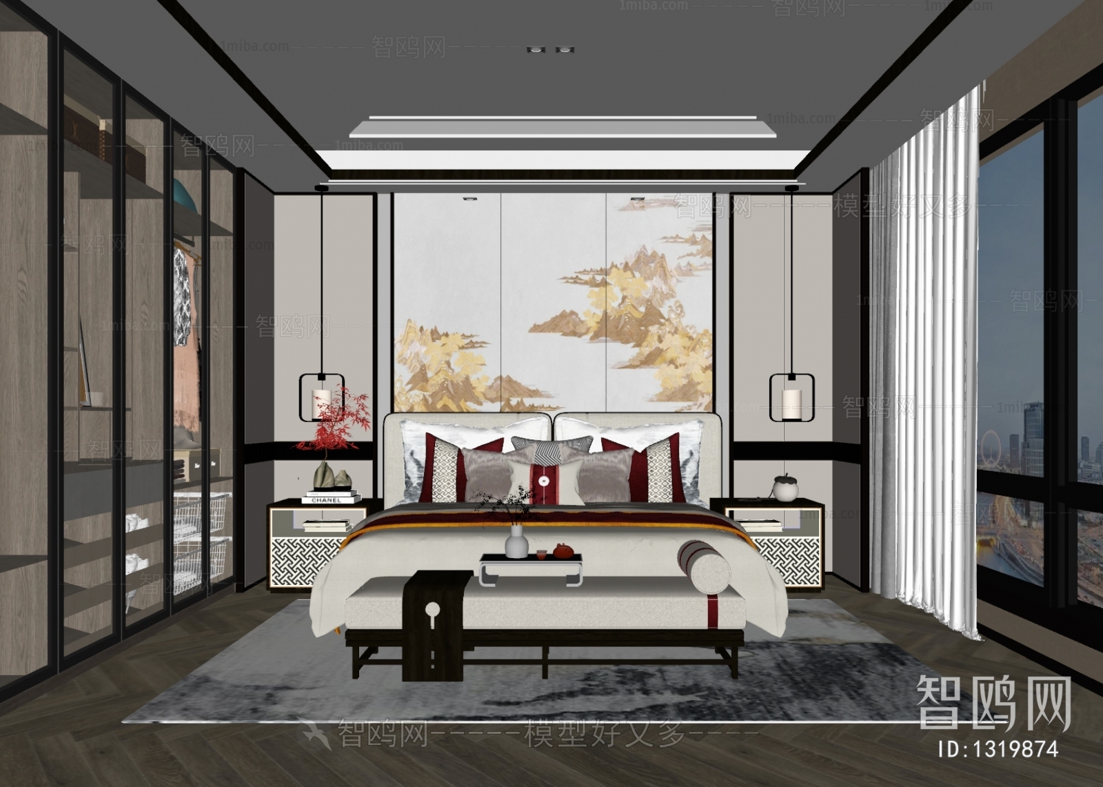 New Chinese Style Bedroom