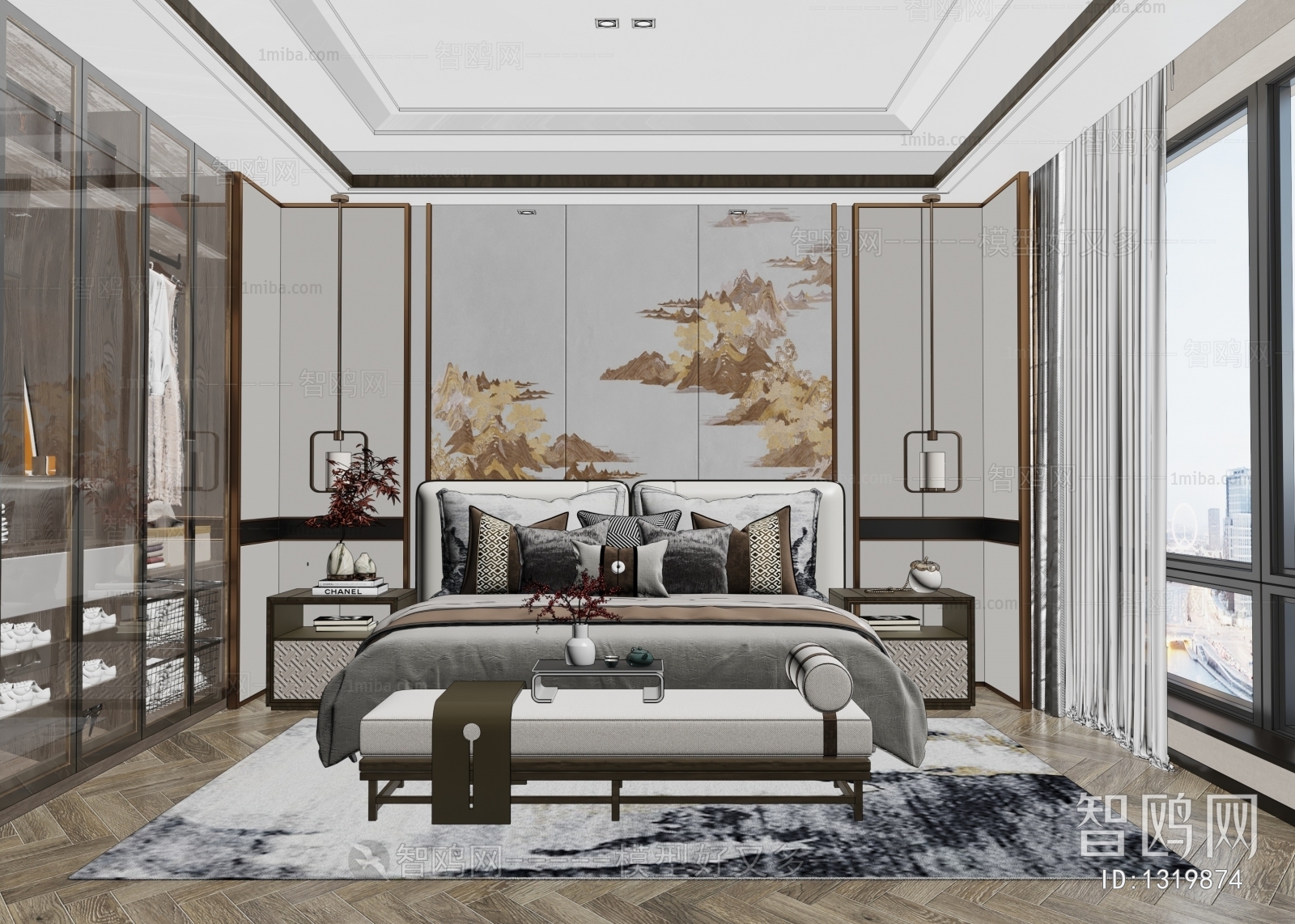 New Chinese Style Bedroom