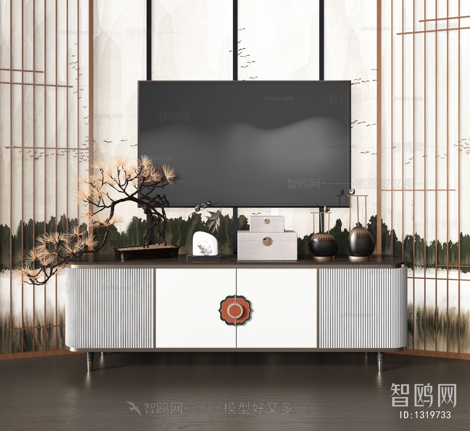 New Chinese Style TV Cabinet