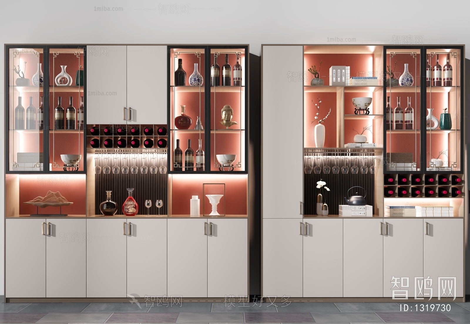 New Chinese Style Wine Cabinet