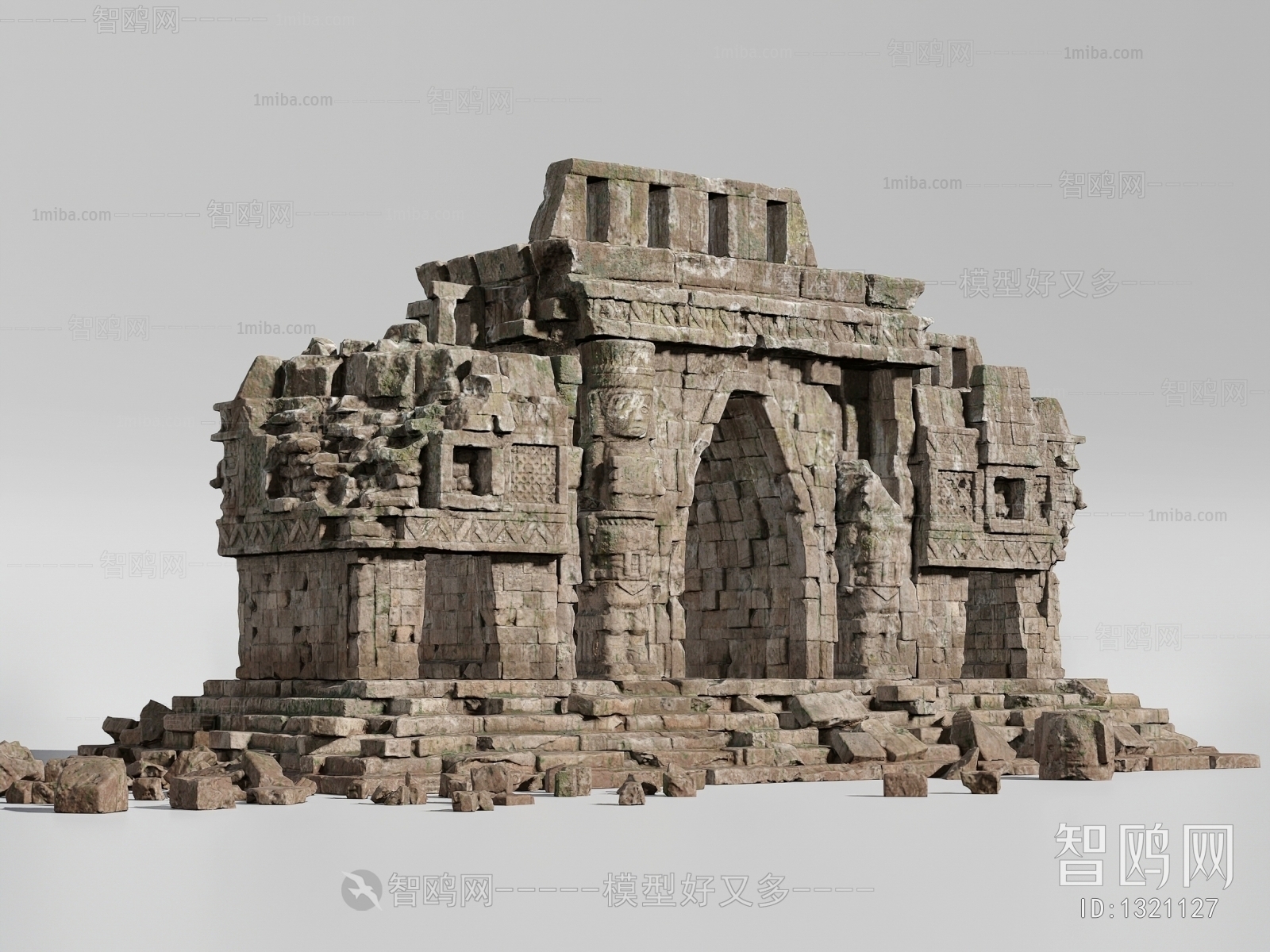 古代城市废墟建筑