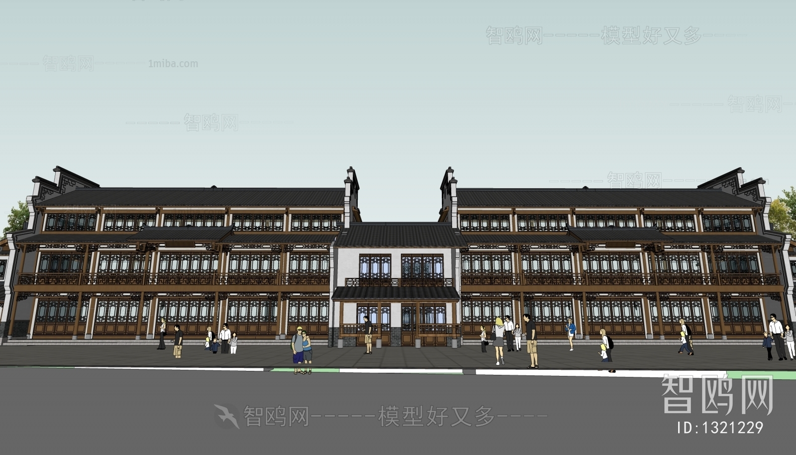 New Chinese Style Building Appearance