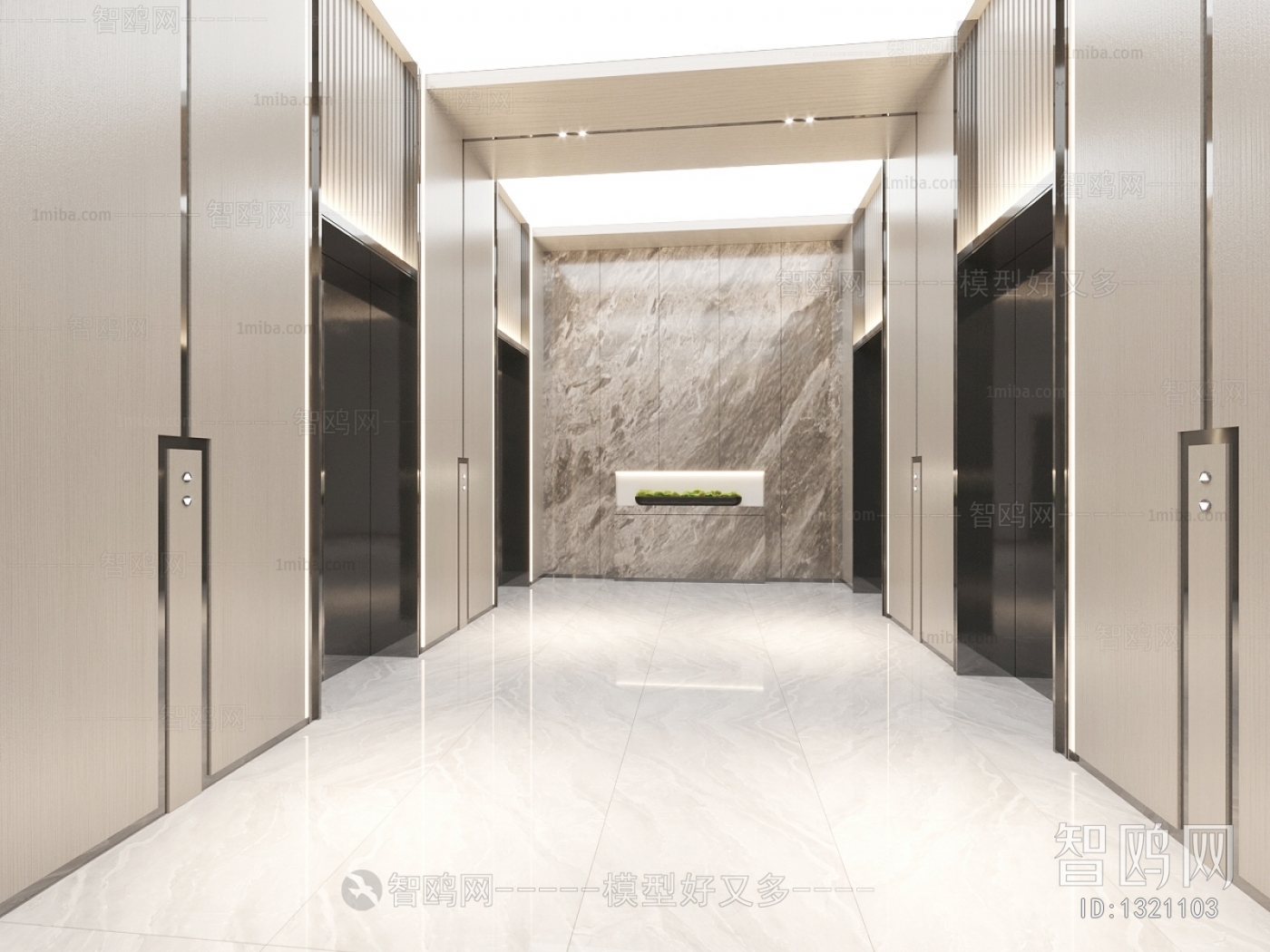 Modern Office Elevator Hall