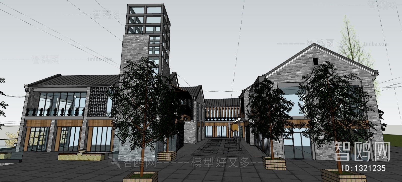 New Chinese Style Building Appearance