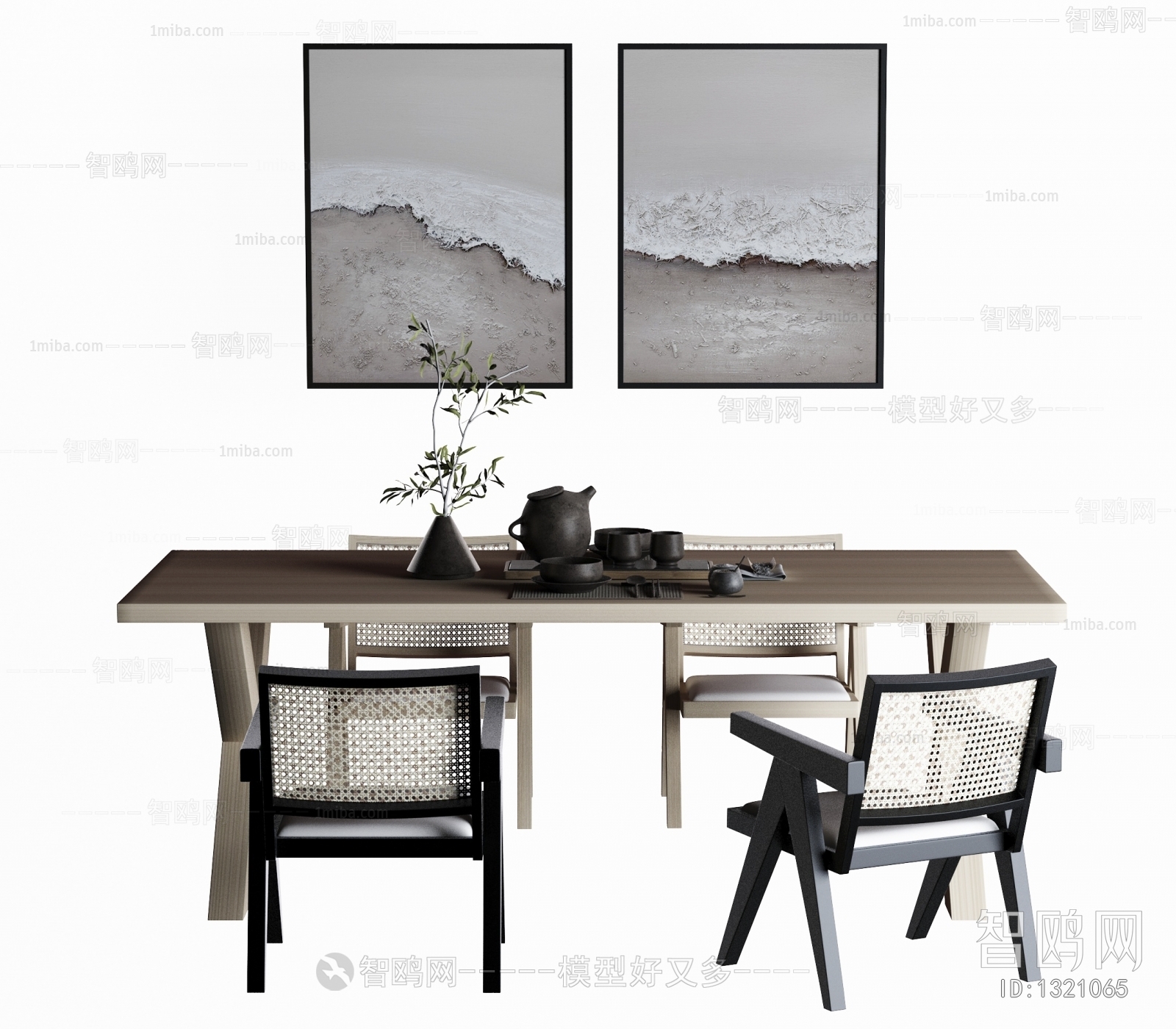 Wabi-sabi Style Tea Tables And Chairs